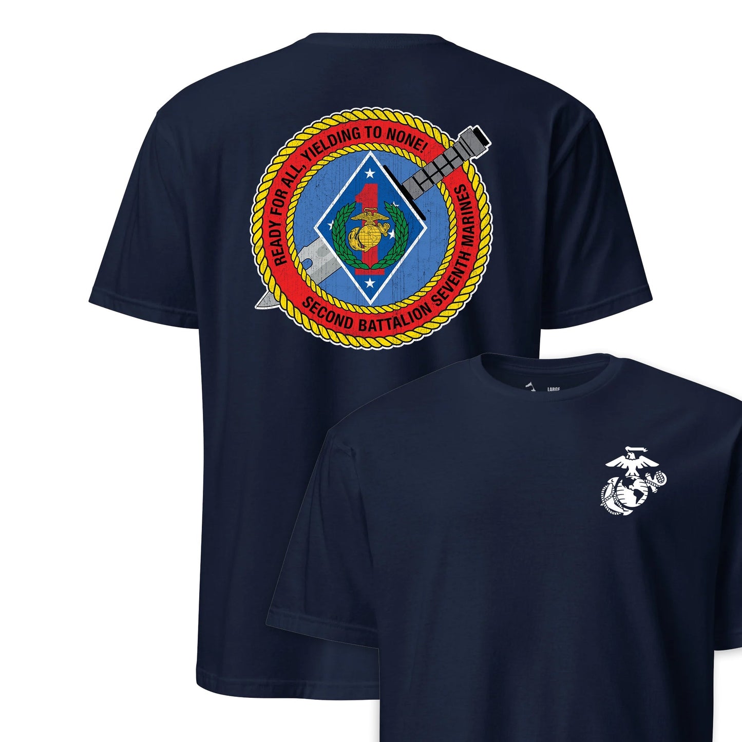2nd Battalion 7th Marines Back Print T-Shirt