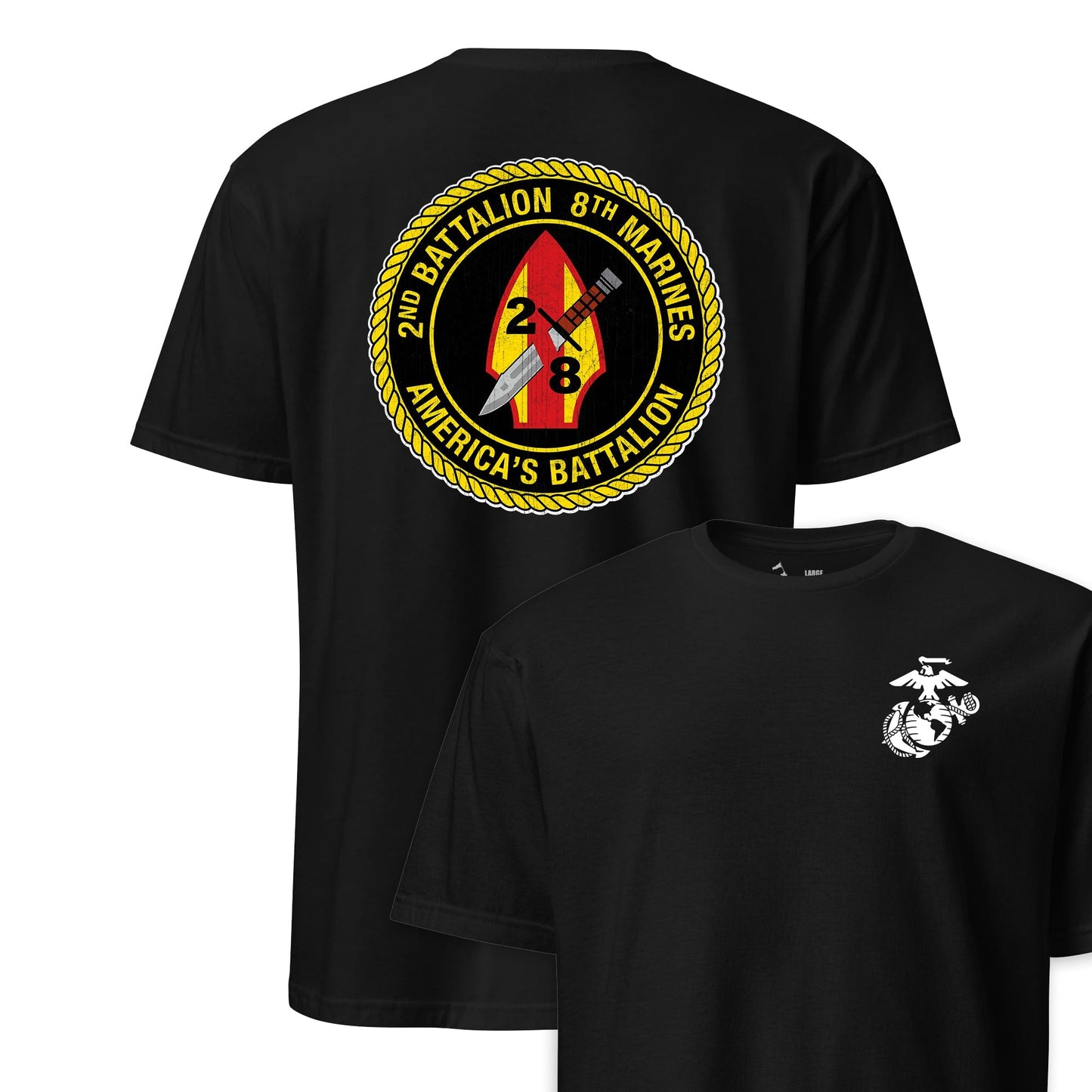 2nd Battalion 8th Marines Back Print T-Shirt