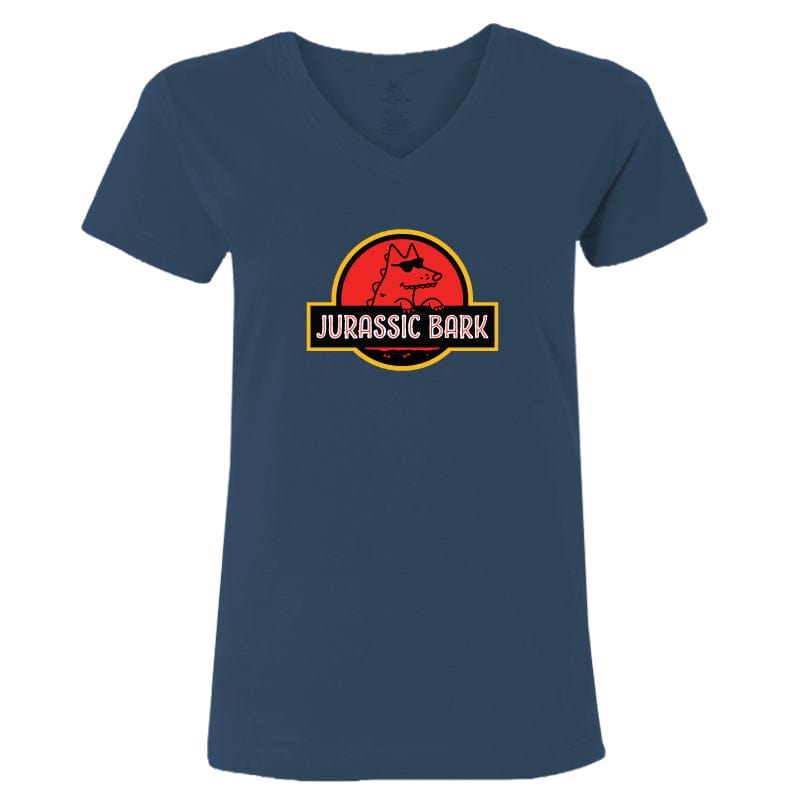 Jurassic Bark - Ladies T-Shirt V-Neck
