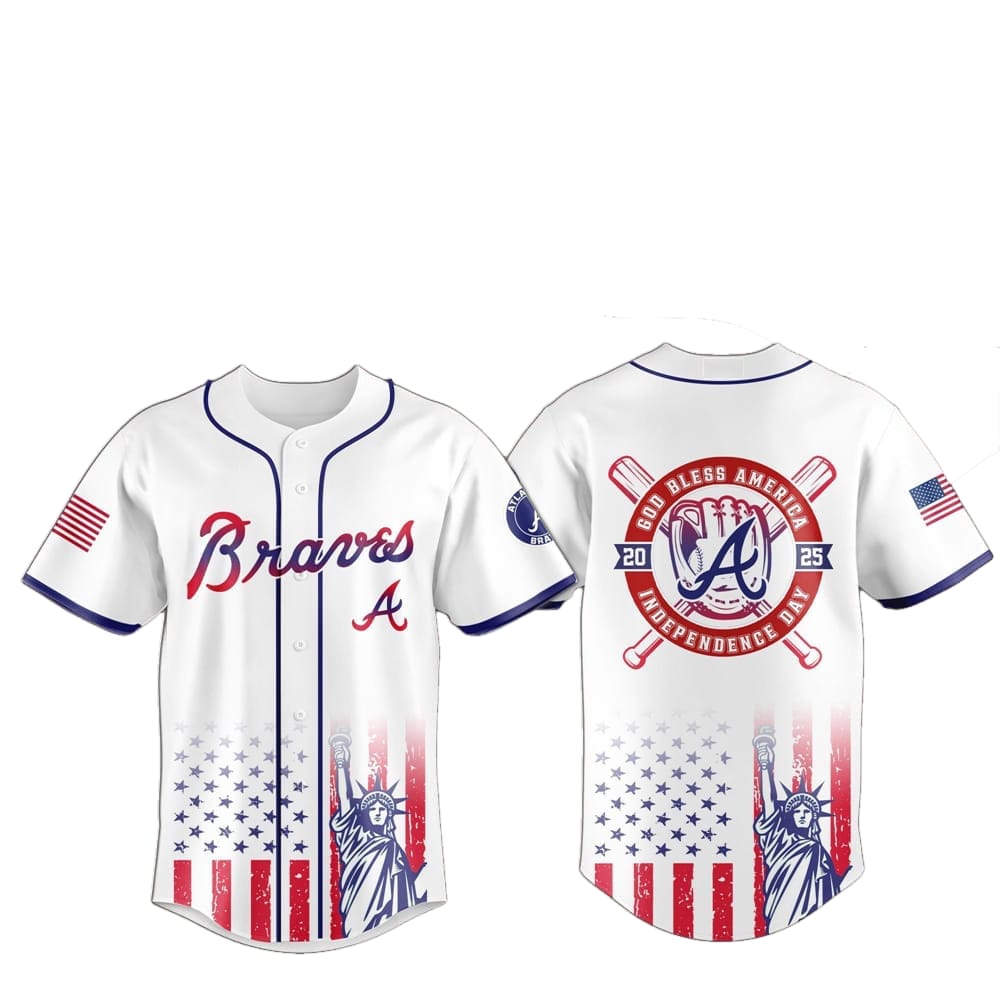 2025 Atlanta Braves 4th Of July Independence Day Jersey - Grishko.com