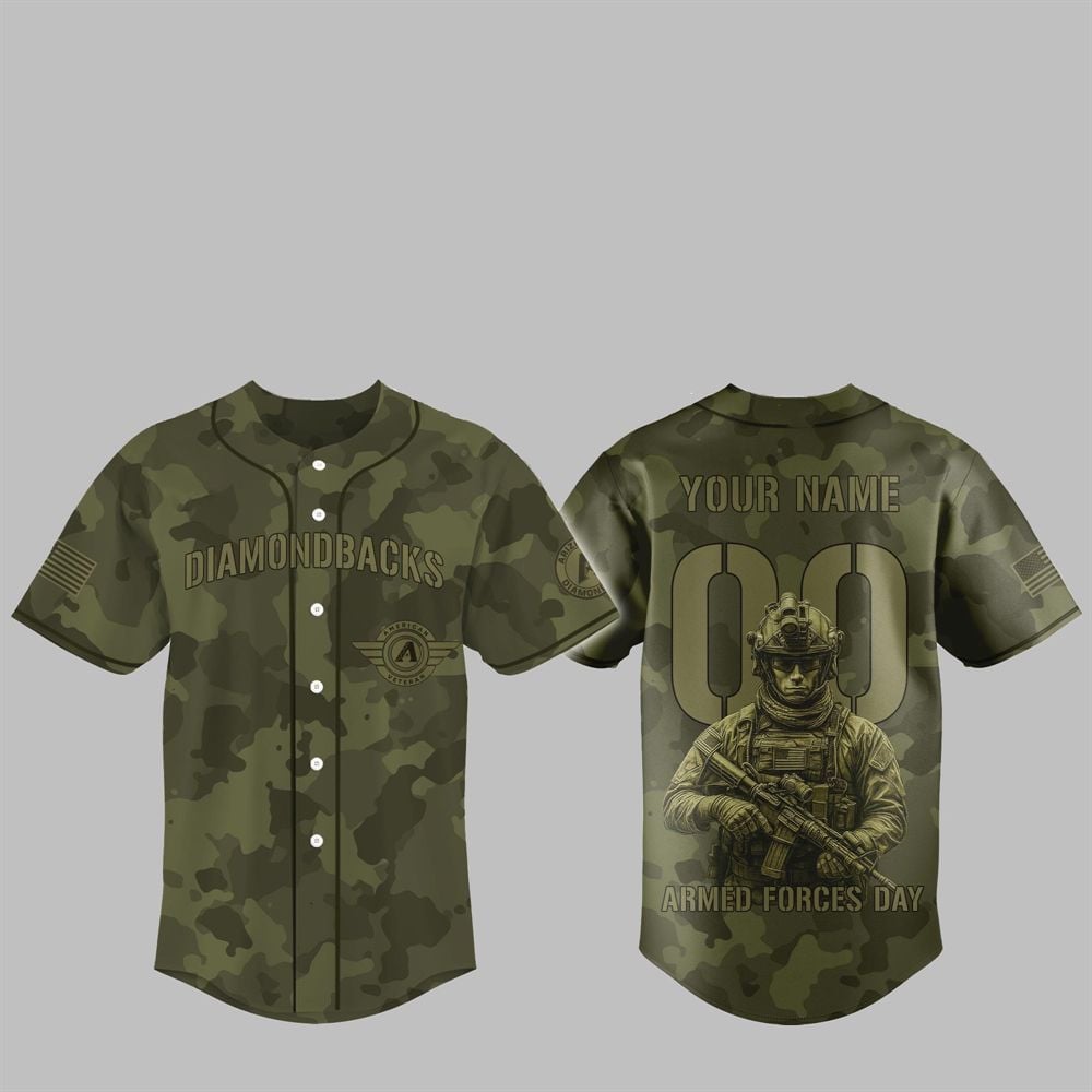 2025 Diamondbacks Armed Forces Day Night Jersey - Grishko.com