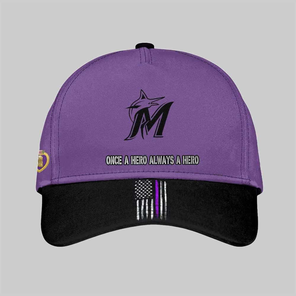 2025 Marlins National Purple Heart Day Jersey - Grishko.com