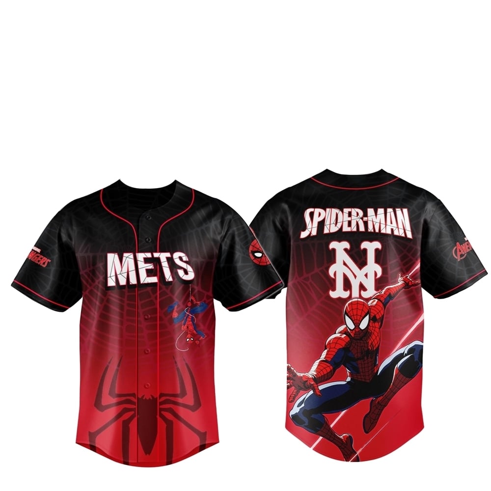 2025 New York Mets Spider Man Night Baseball Jersey - Grishko.com