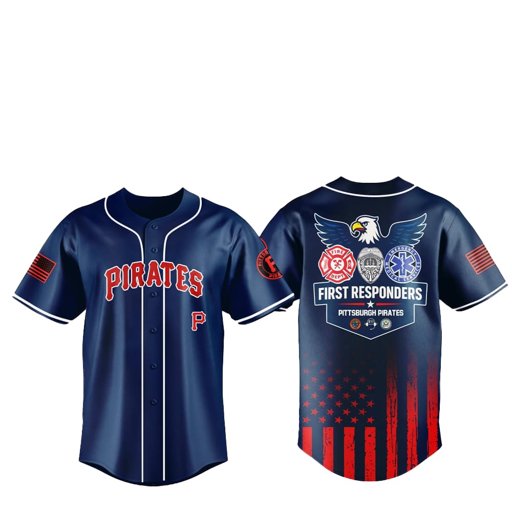 2025 Pittsburgh Pirates First Responders Night Jersey - Grishko.com