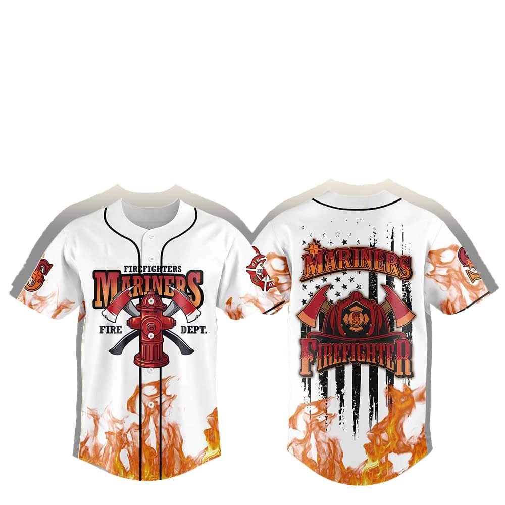 2025 Seattle Mariners Firefighter Appreciation Baseball Jersey Combo - Grishko.com