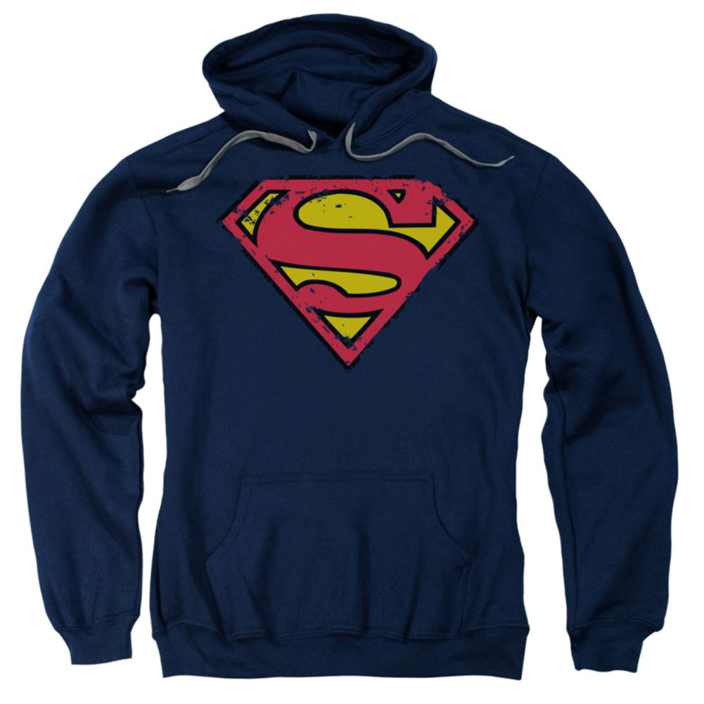 Distressed Shield Hooded Sweatshirt