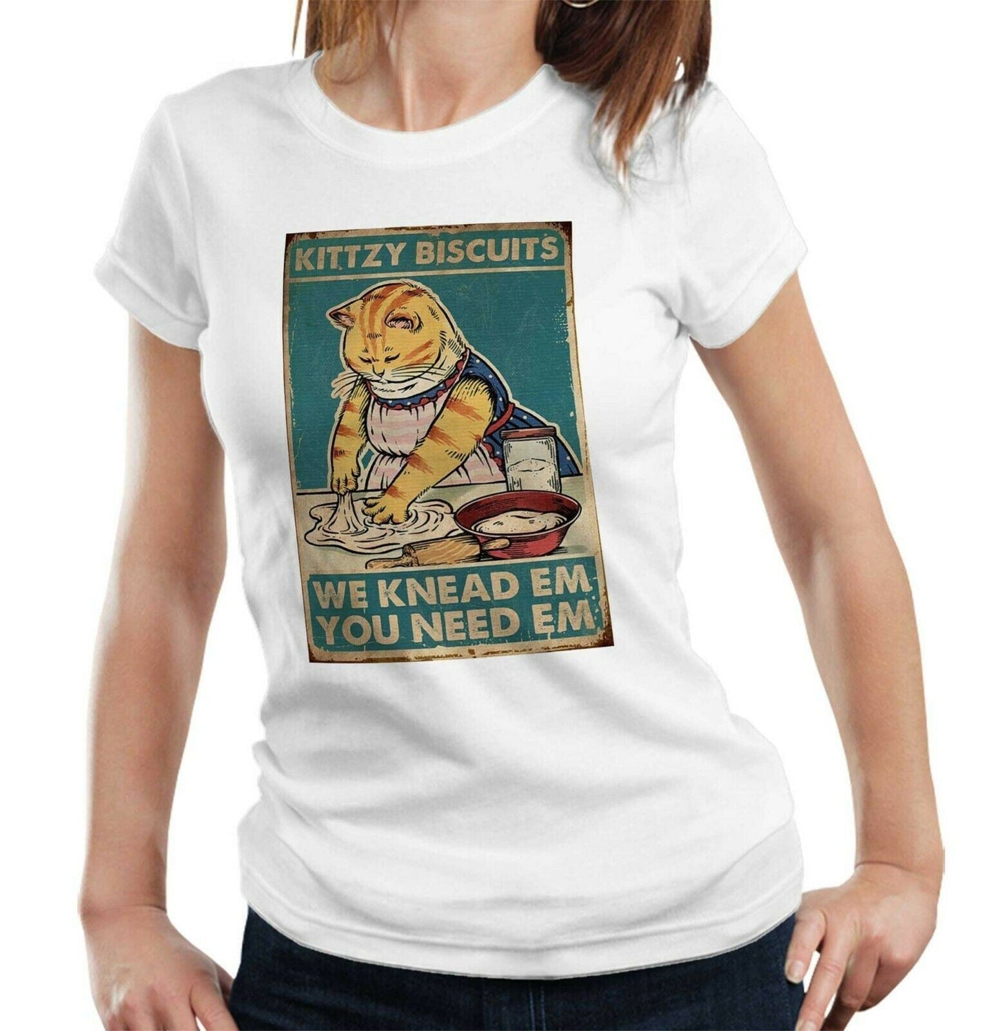 Kittzy Biscuits Tshirt Fitted Ladies