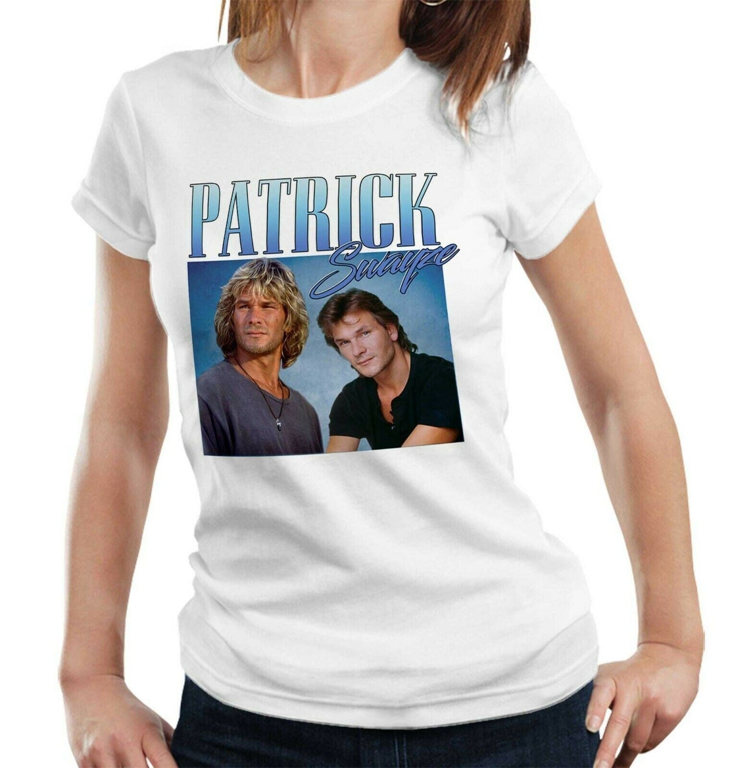 Patrick Swayze Appreciation Tshirt Fitted Ladies