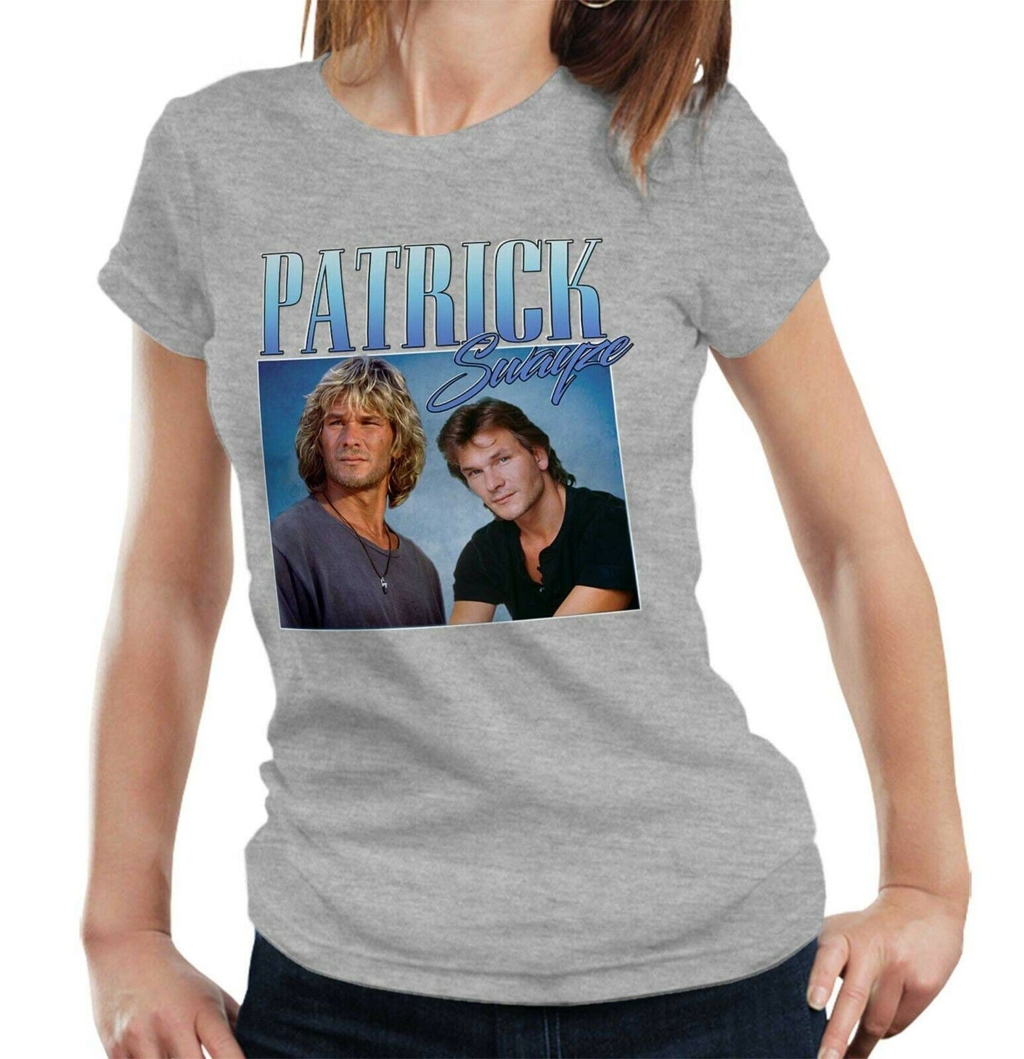 Patrick Swayze Appreciation Tshirt Fitted Ladies