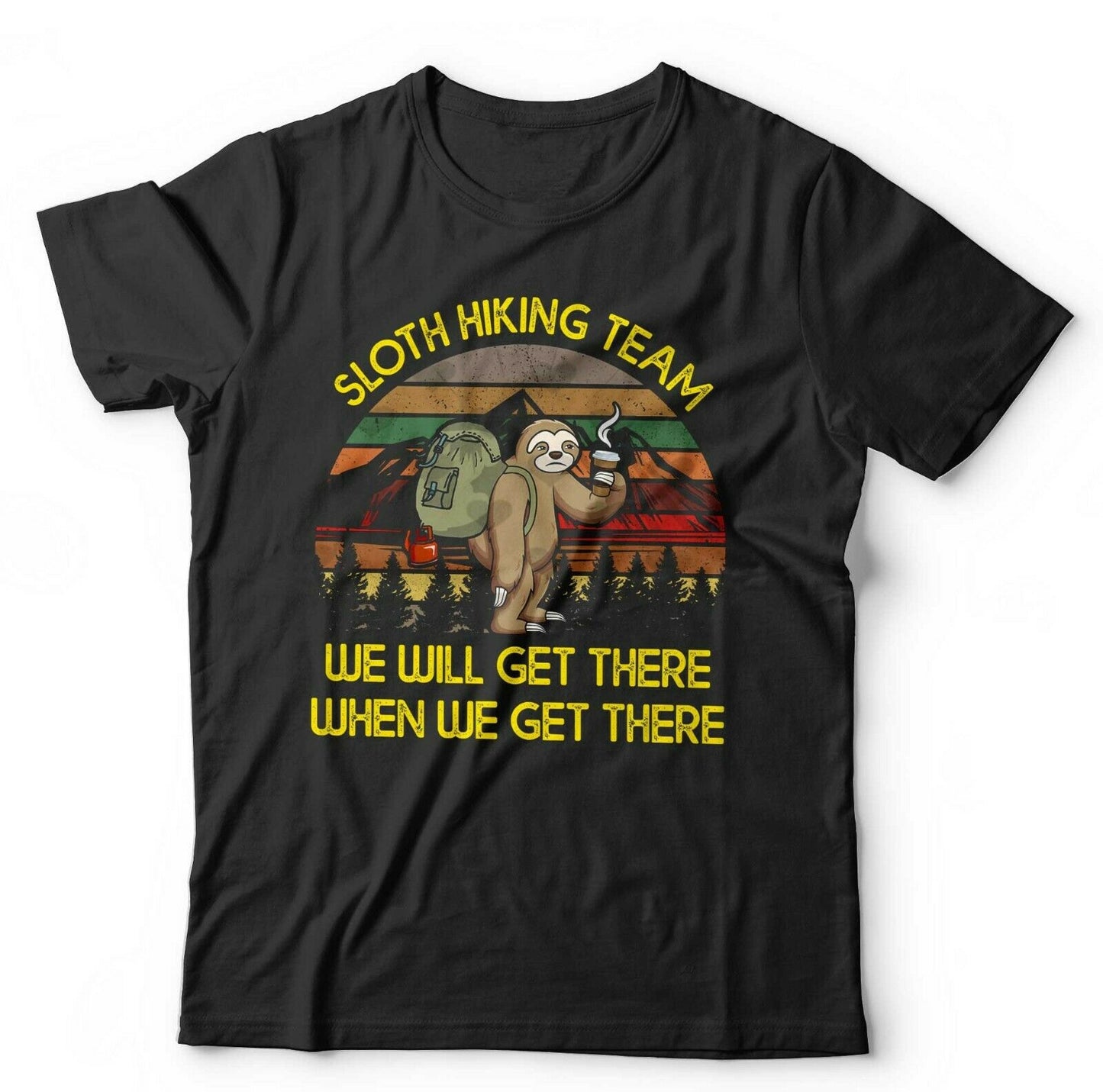 Sloth Hiking Team Tshirt Unisex & Kids