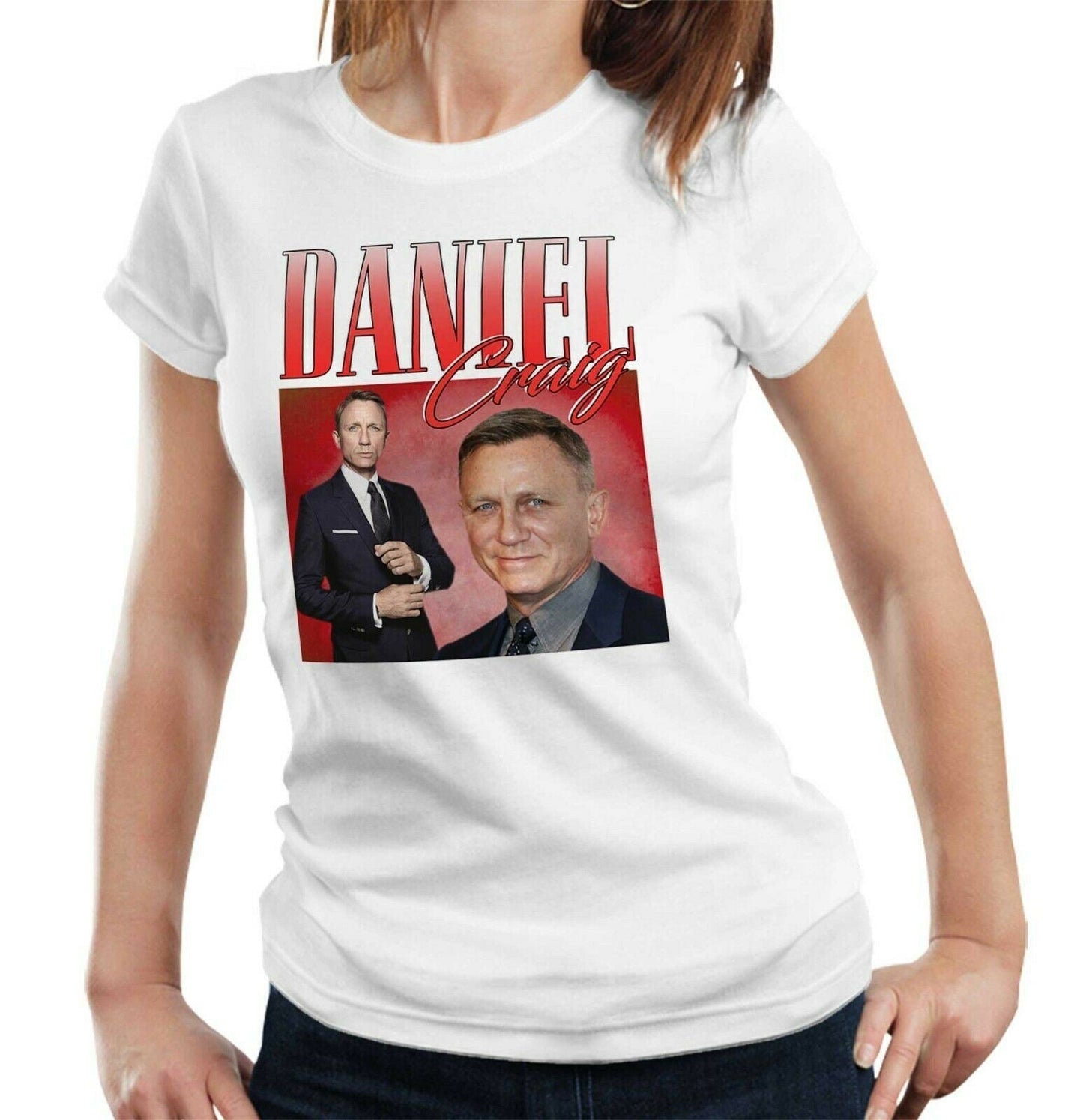 Daniel Craig Appreciation Tshirt Fitted Ladies