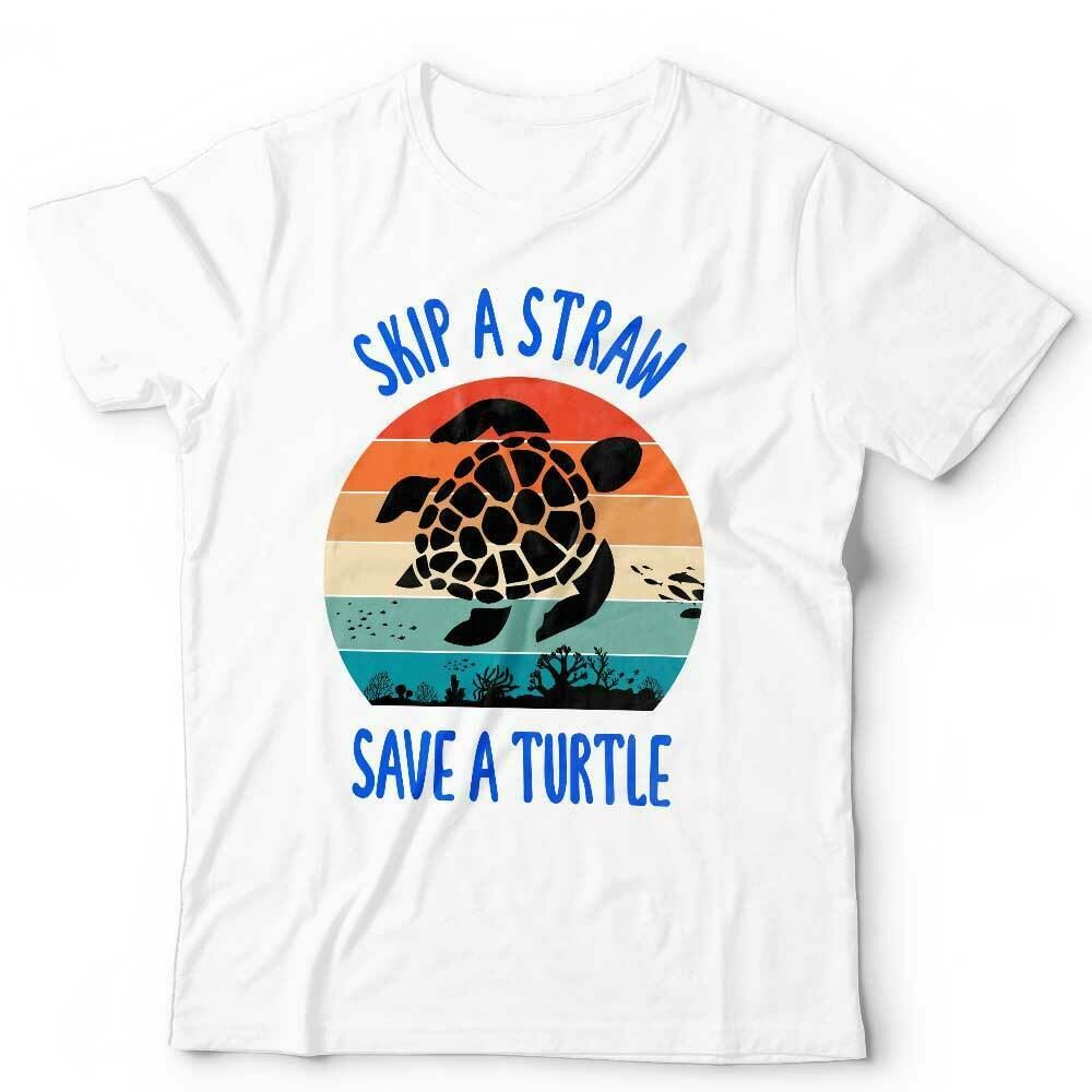 Skip A Straw Save A Turtle Tshirt Unisex & Kids