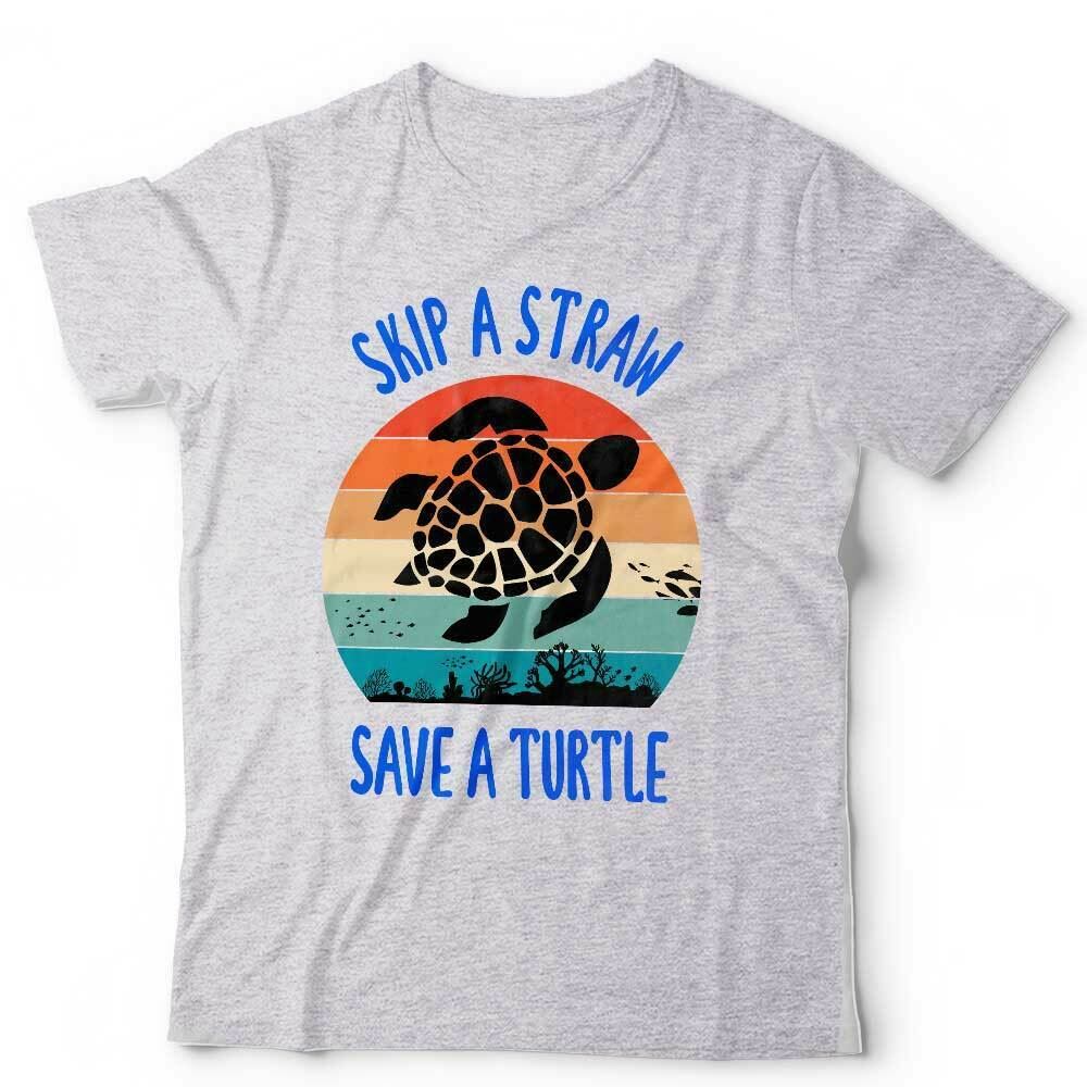 Skip A Straw Save A Turtle Tshirt Unisex & Kids
