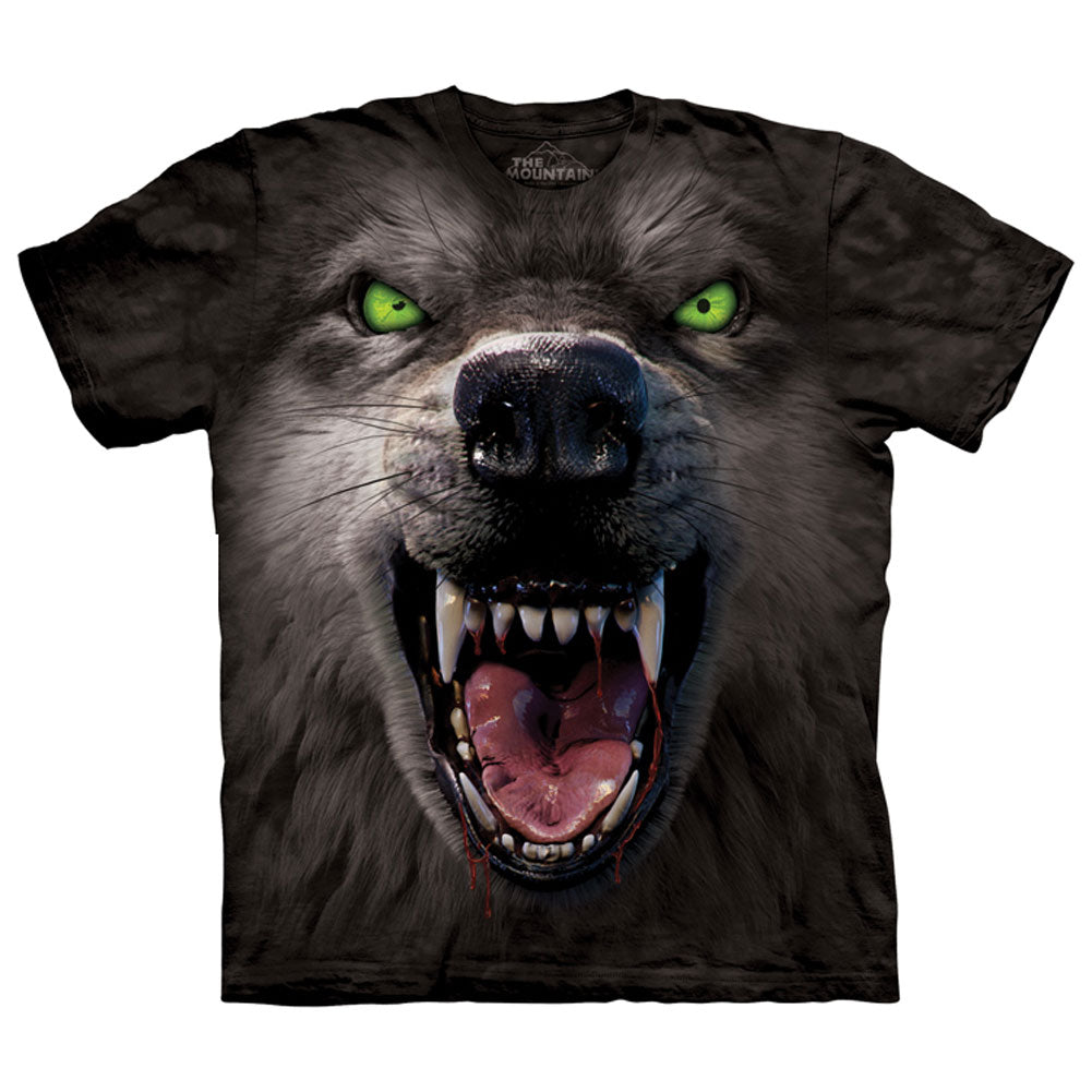 Big Face Attack Wolf T-shirt