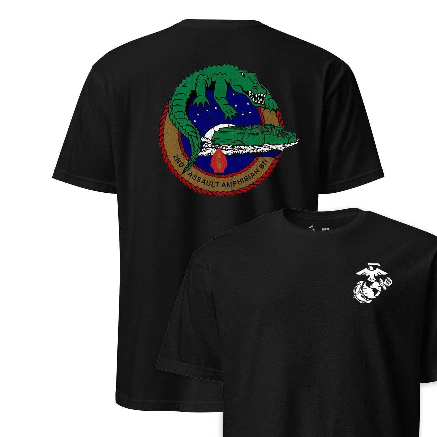 2nd Assault Amphibian Battalion Back Print T-Shirt