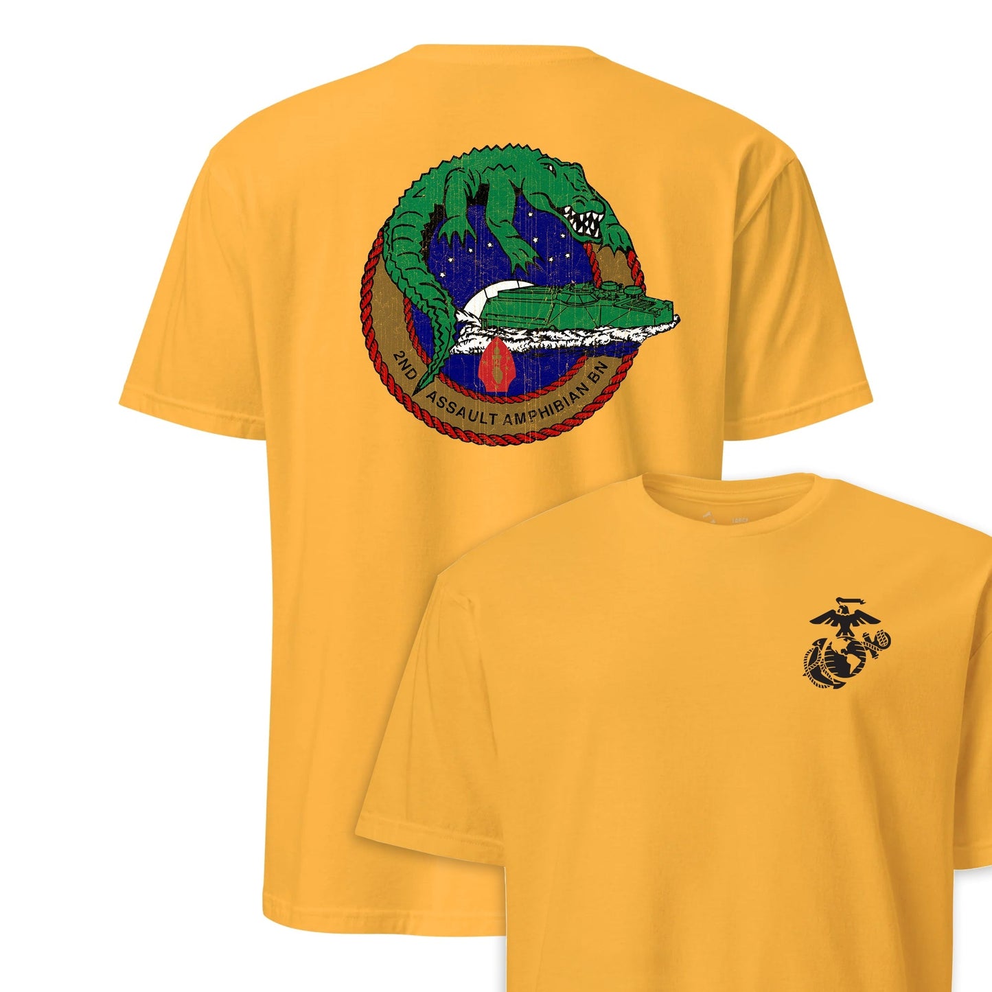2nd Assault Amphibian Battalion Back Print T-Shirt