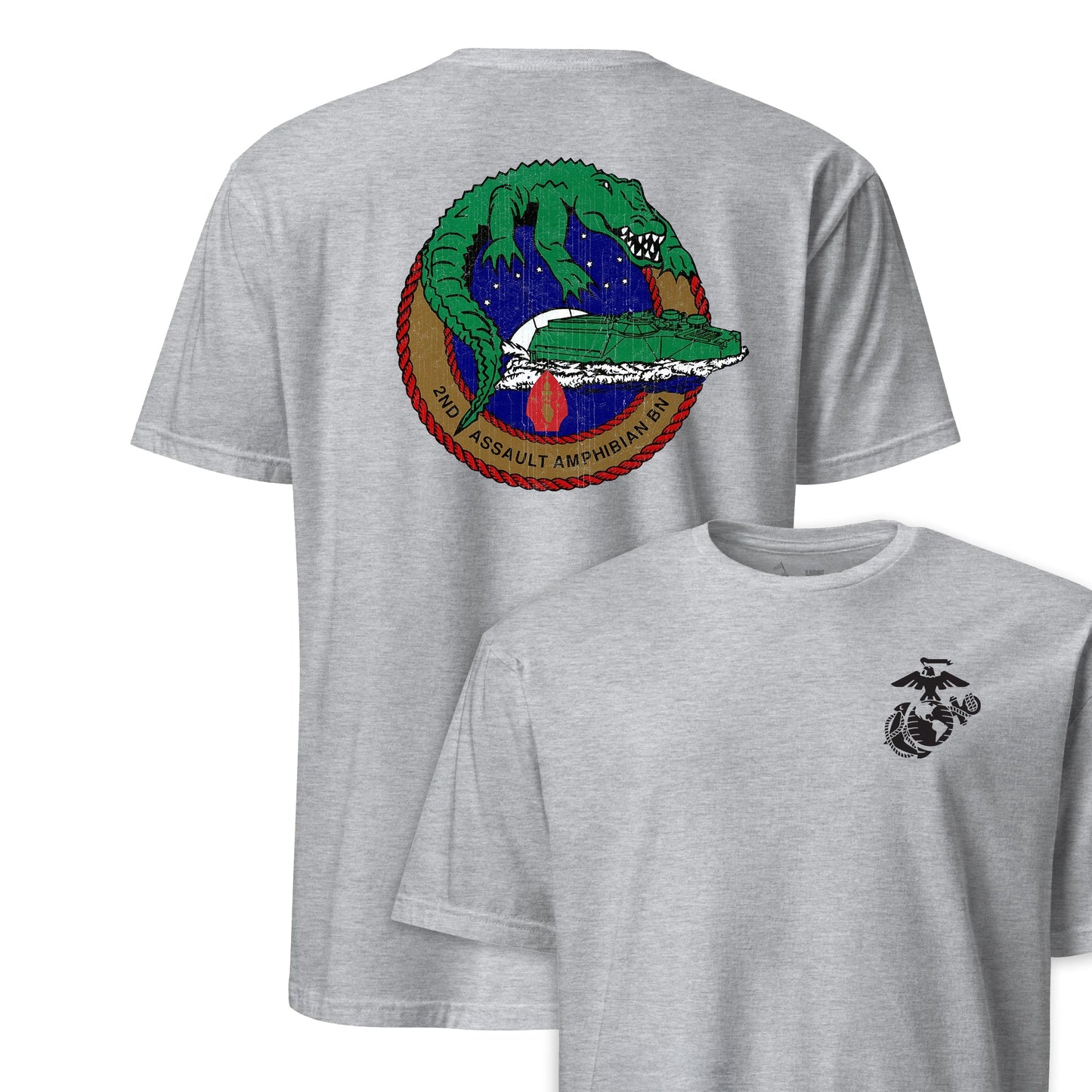 2nd Assault Amphibian Battalion Back Print T-Shirt