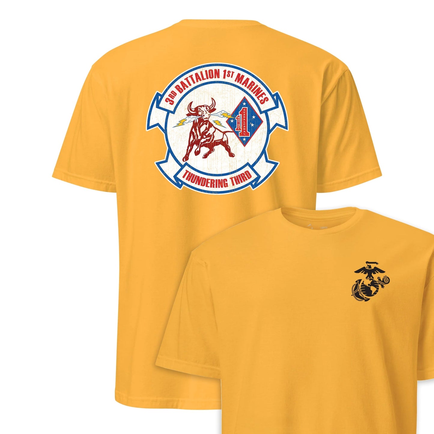 3rd Battalion 1st Marines Back Print T-Shirt