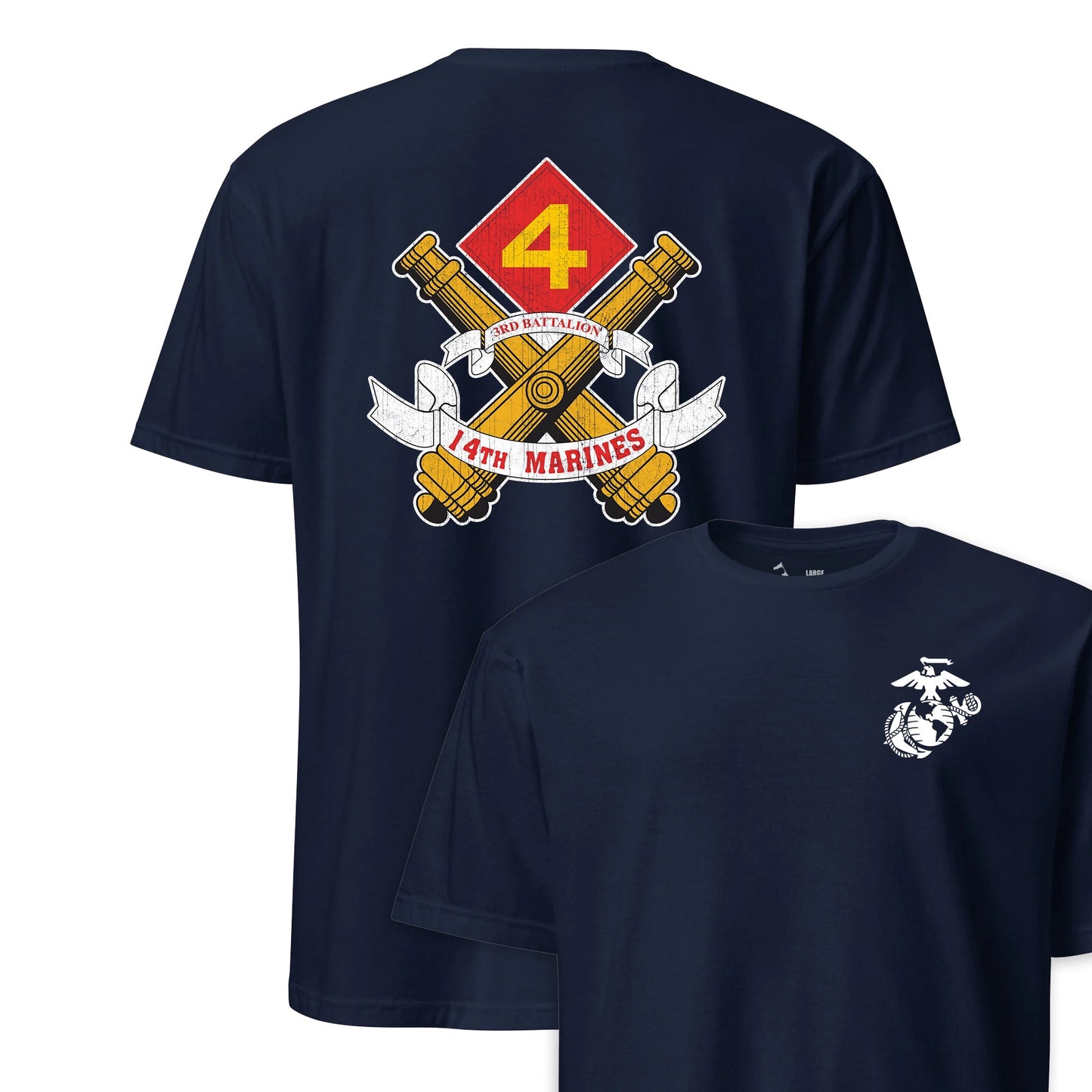 3rd Battalion 14th Marines Back Print T-Shirt