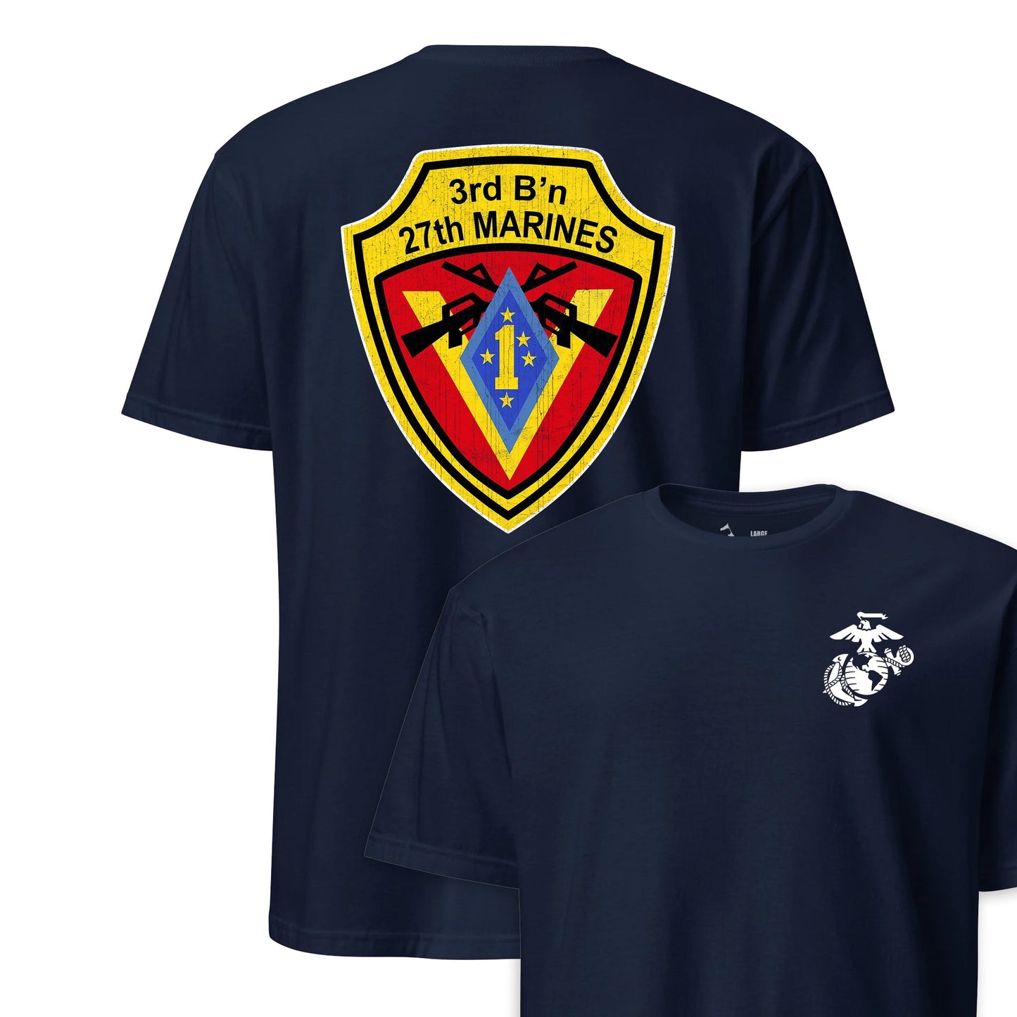 3rd Battalion 27th Marines Back Print T-Shirt