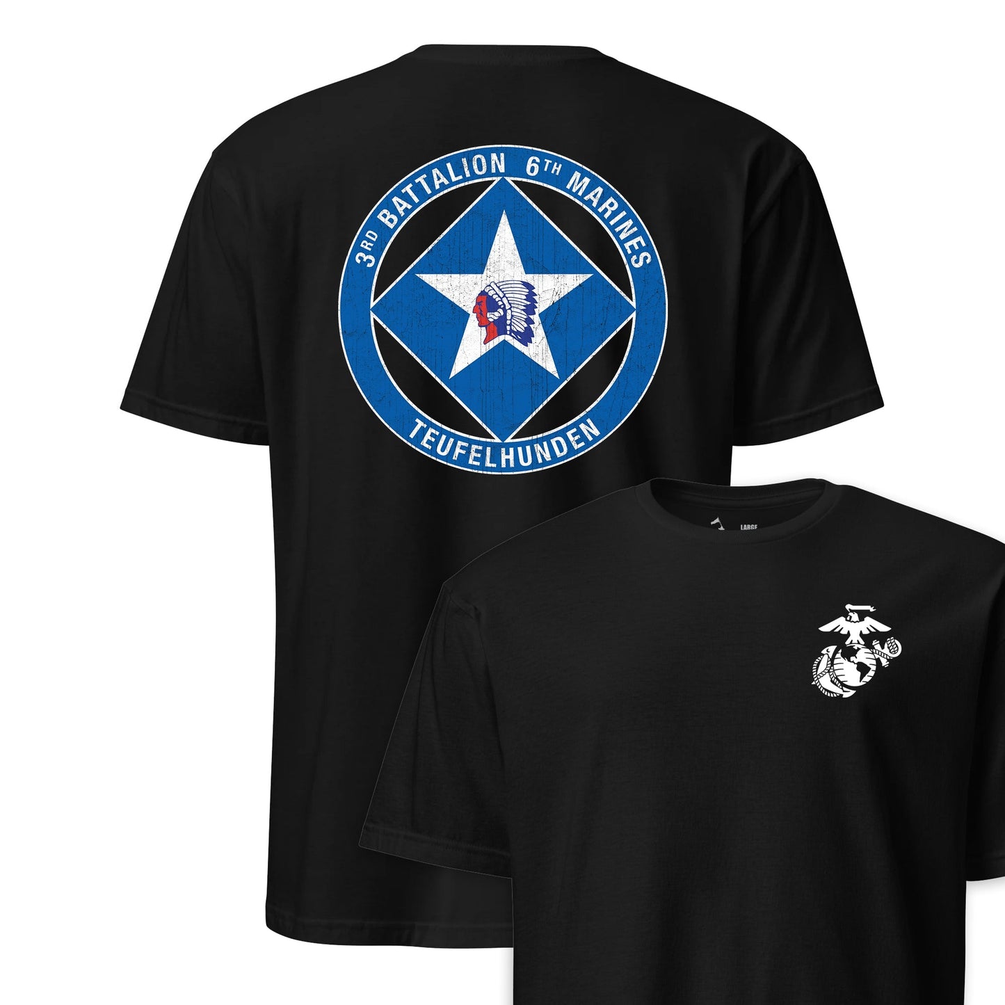 3rd Battalion 6th Marines Back Print T-Shirt