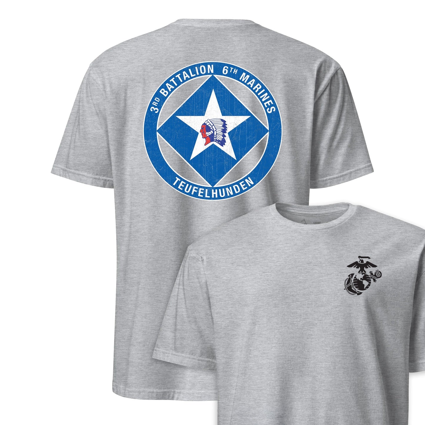 3rd Battalion 6th Marines Back Print T-Shirt