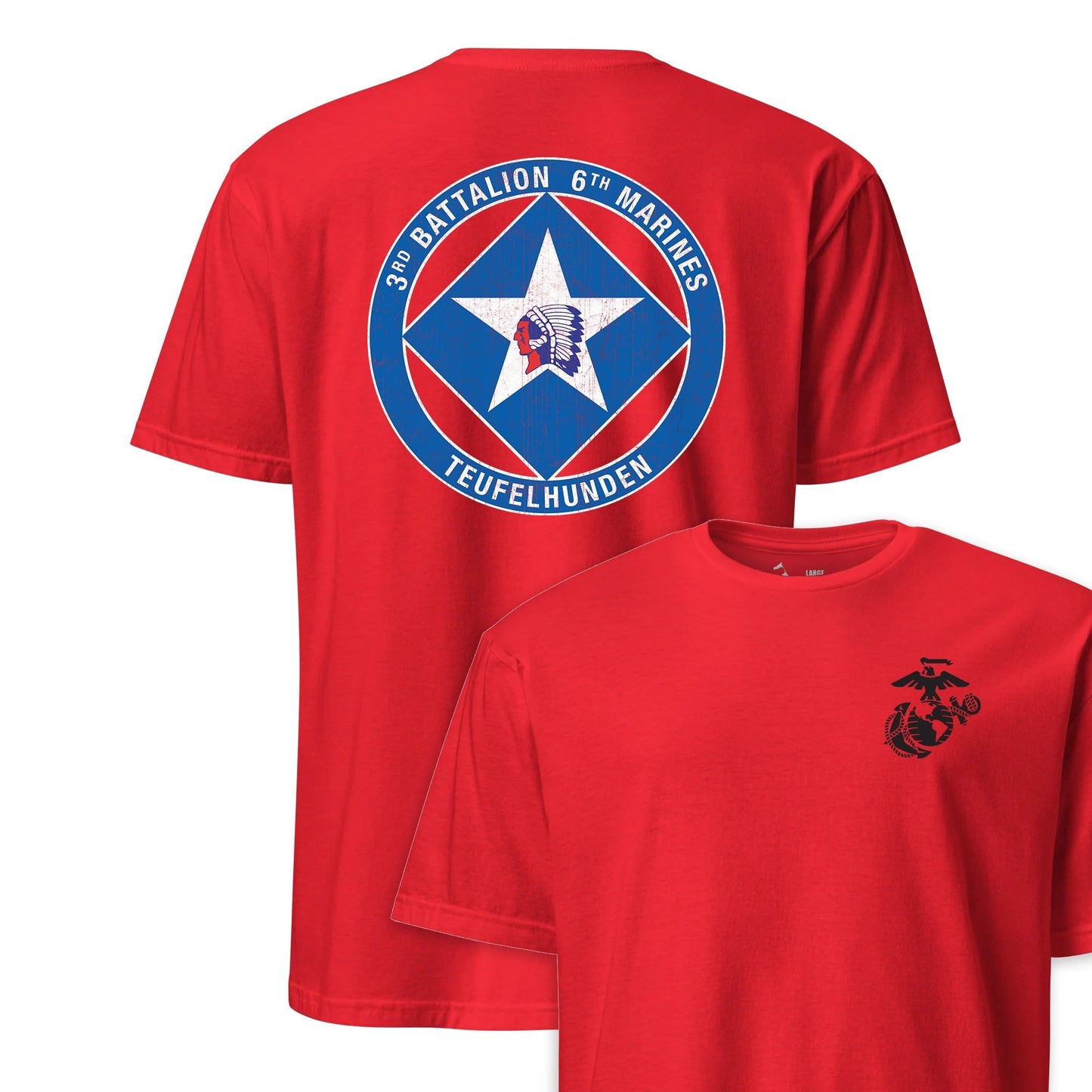 3rd Battalion 6th Marines Back Print T-Shirt