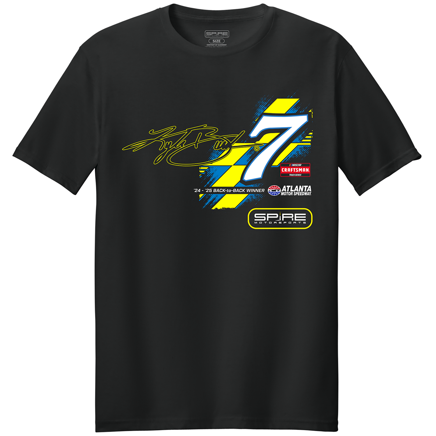 KYLE BUSCH #7 GAINBRIDGE ATLANTA 2-SPOT TRUCK BLACK WIN TEE