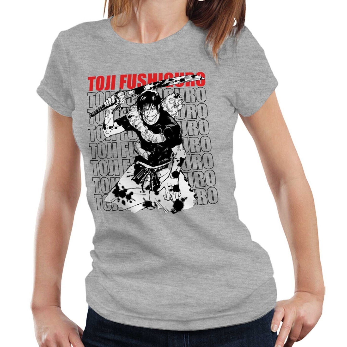 Toji Fushiguro Tshirt  Anime Semi Fitted Ladies