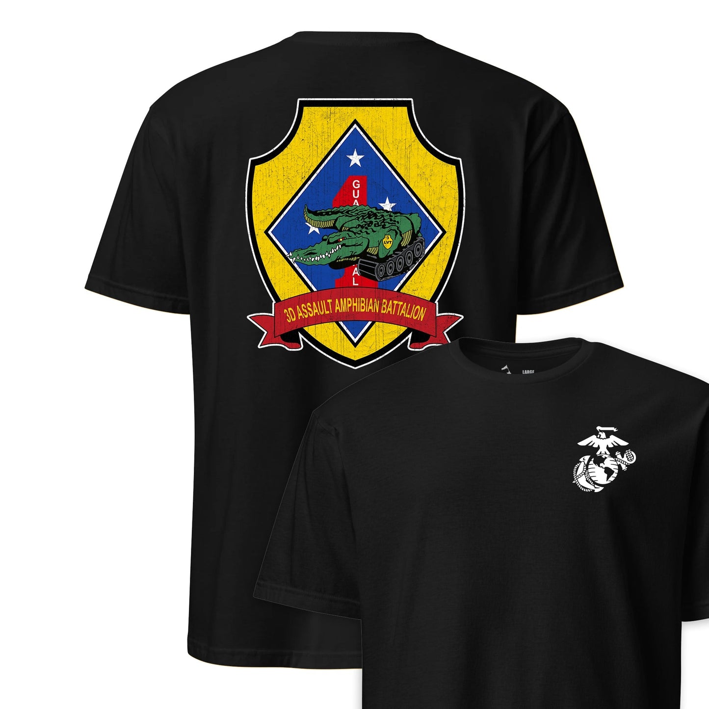 3rd Assault Amphibian Battalion Back Print T-Shirt