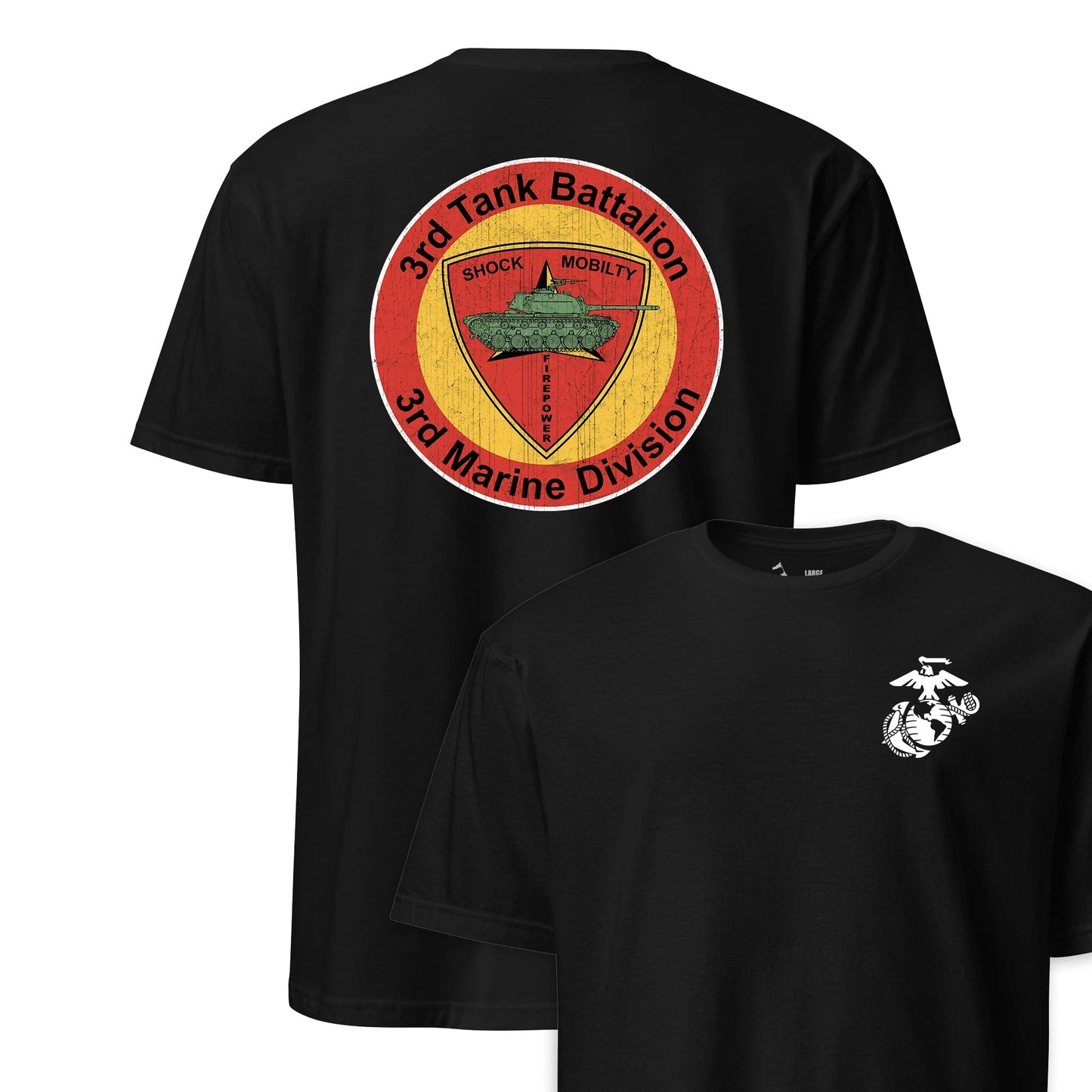 3rd Tank Battalion Back Print T-Shirt