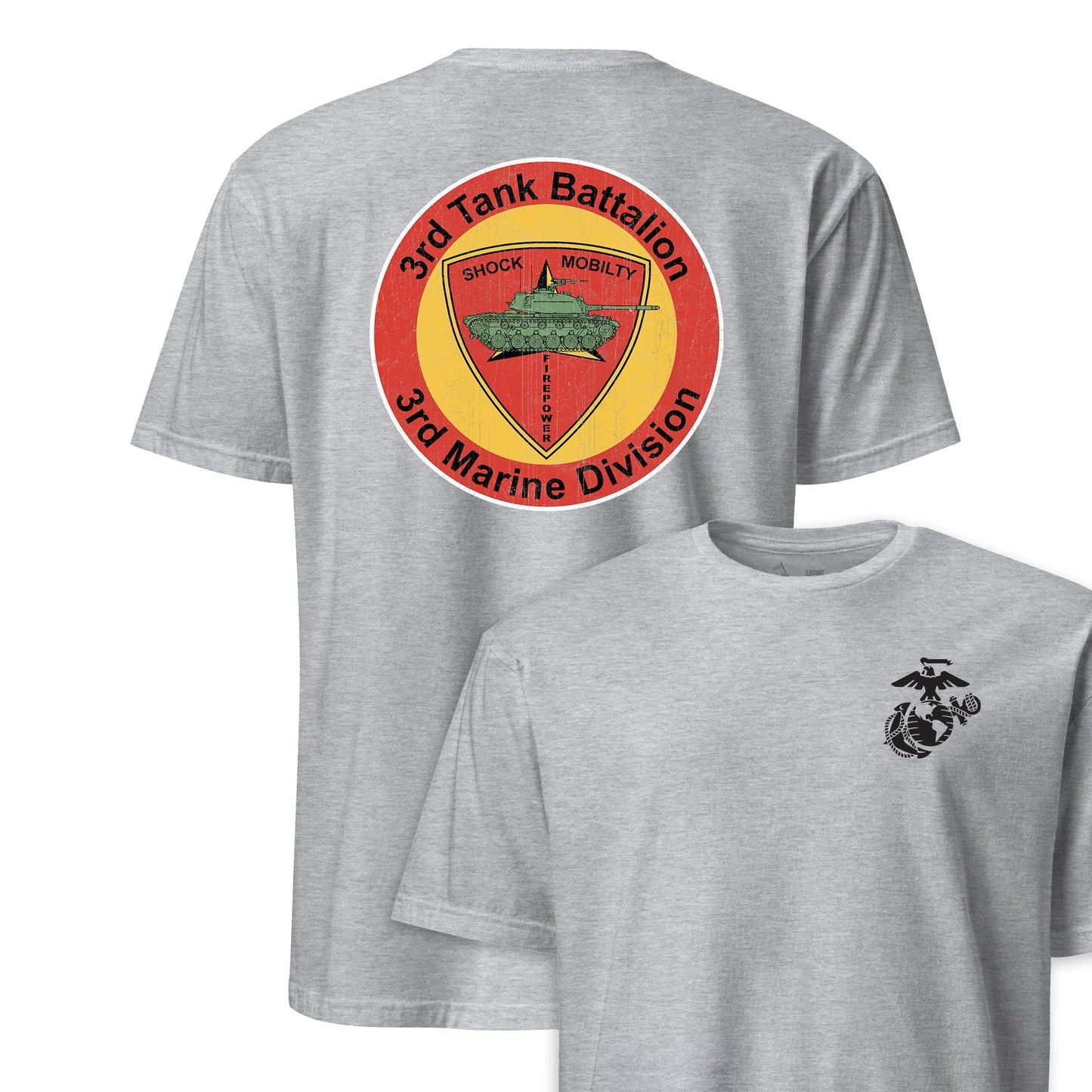 3rd Tank Battalion Back Print T-Shirt