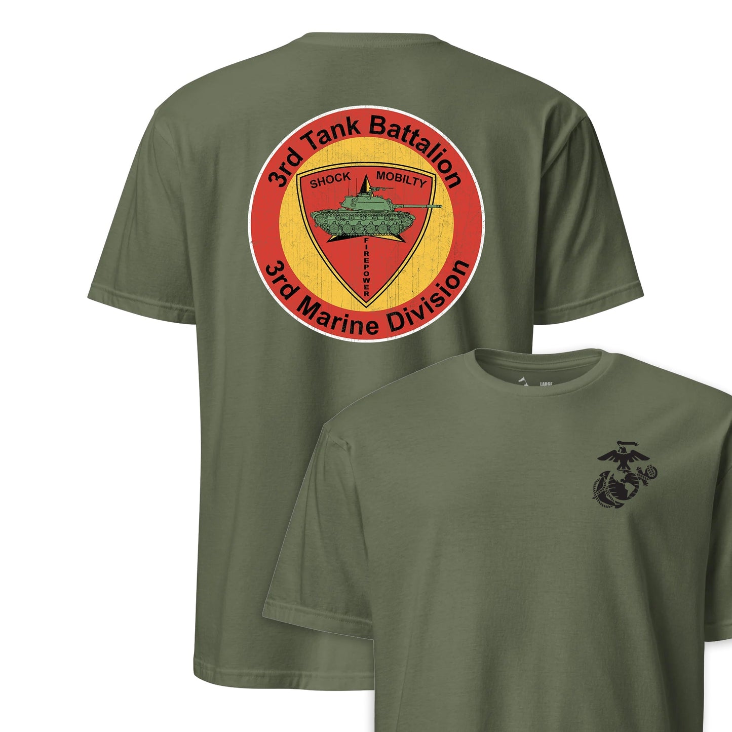 3rd Tank Battalion Back Print T-Shirt
