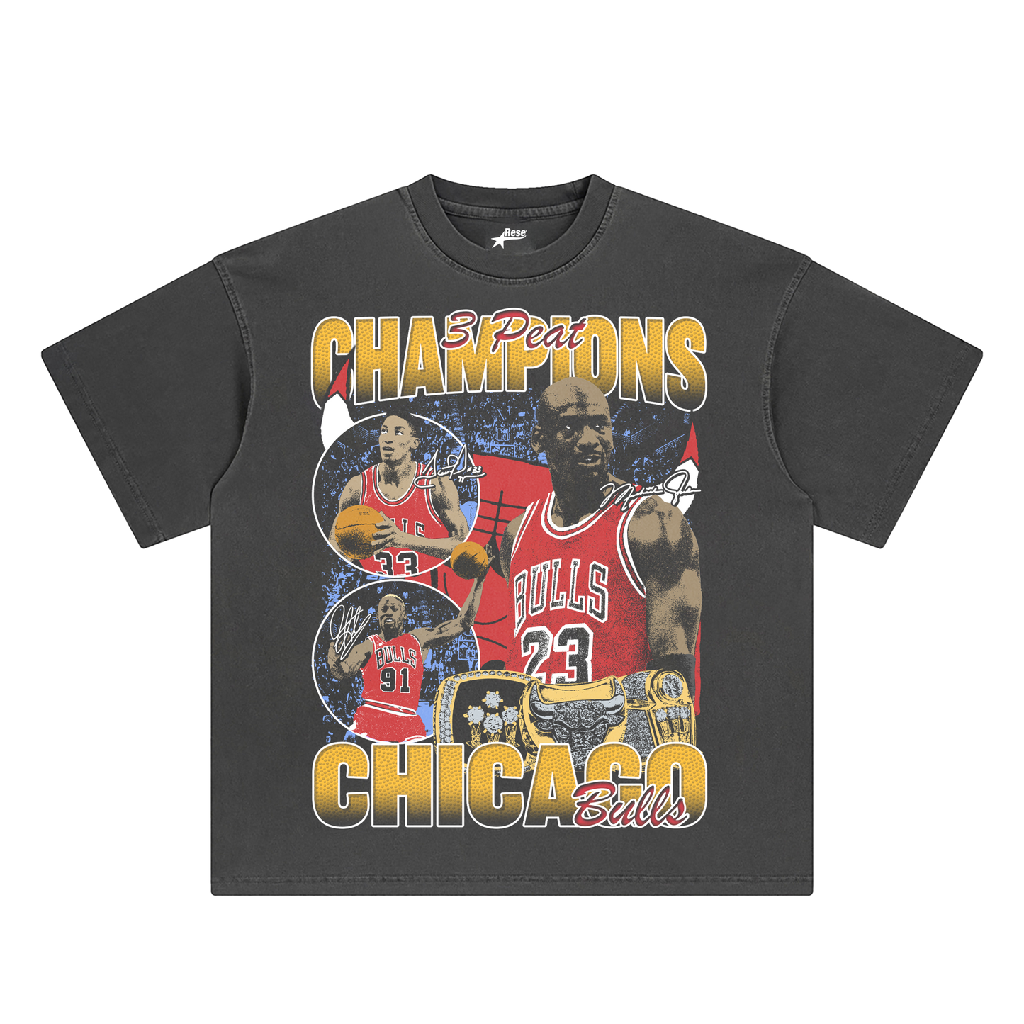 Bulls 3 peat Tee