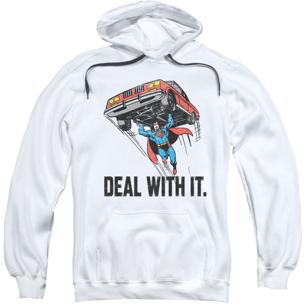 Deal With It Adult 25% Poly Hooded Sweatshirt