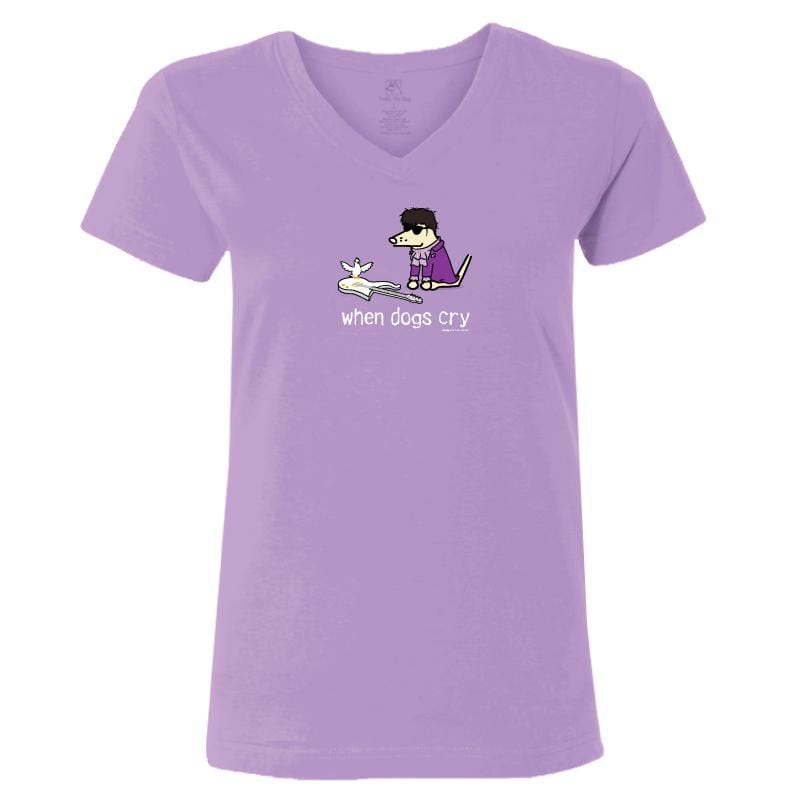 When Dogs Cry - Ladies T-Shirt V-Neck
