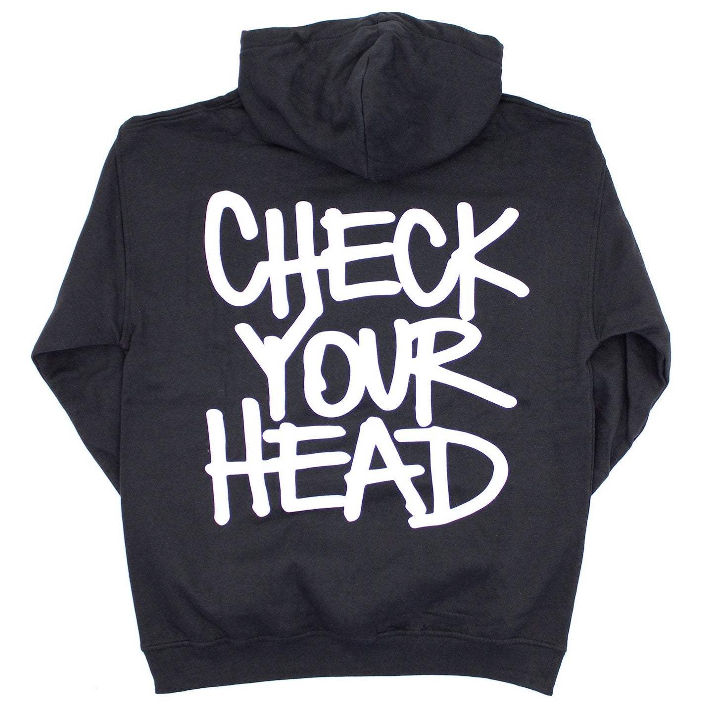 Check Your Head (Back Print) Hooded Sweatshirt Style001