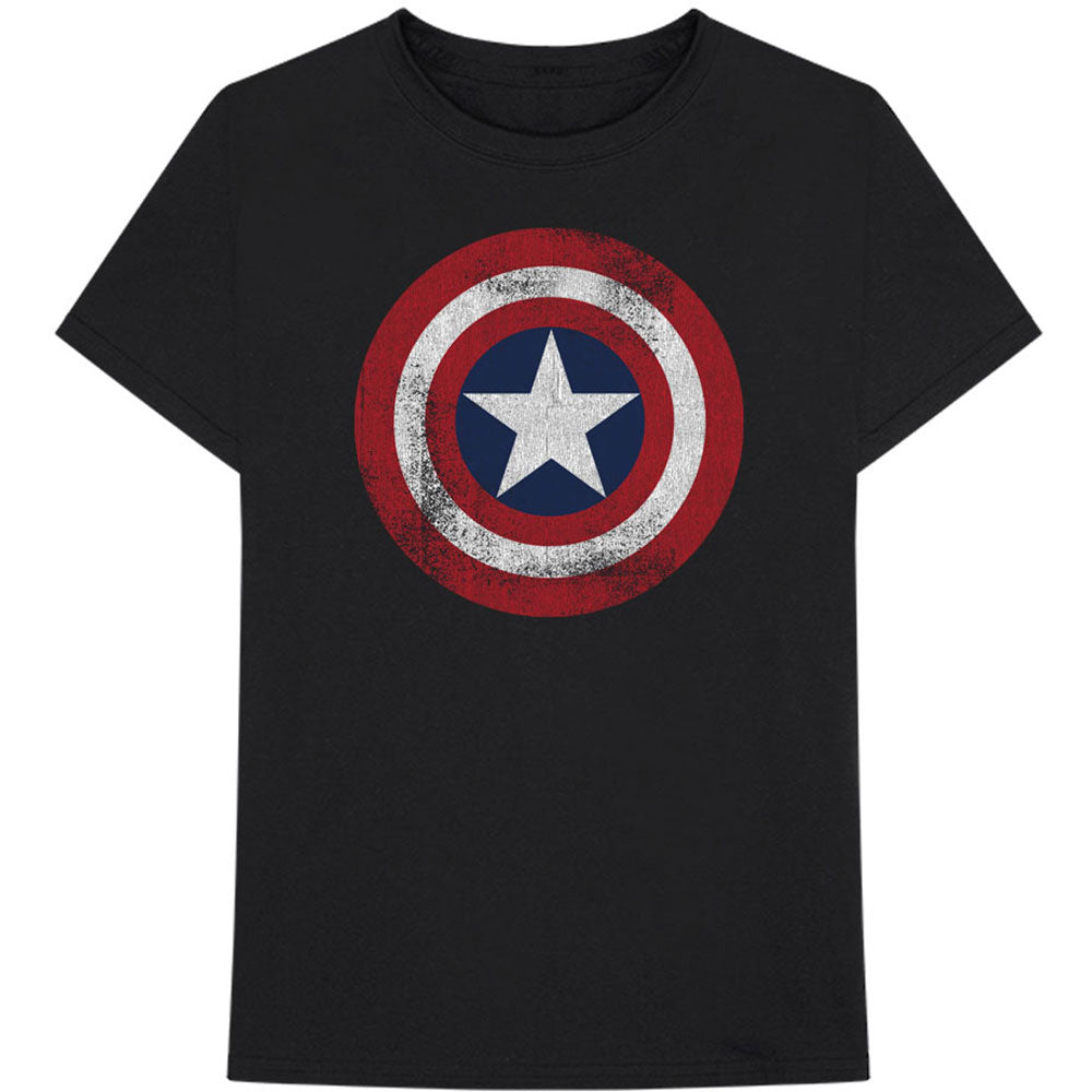 Captain America Distressed Shield T-shirt Style001