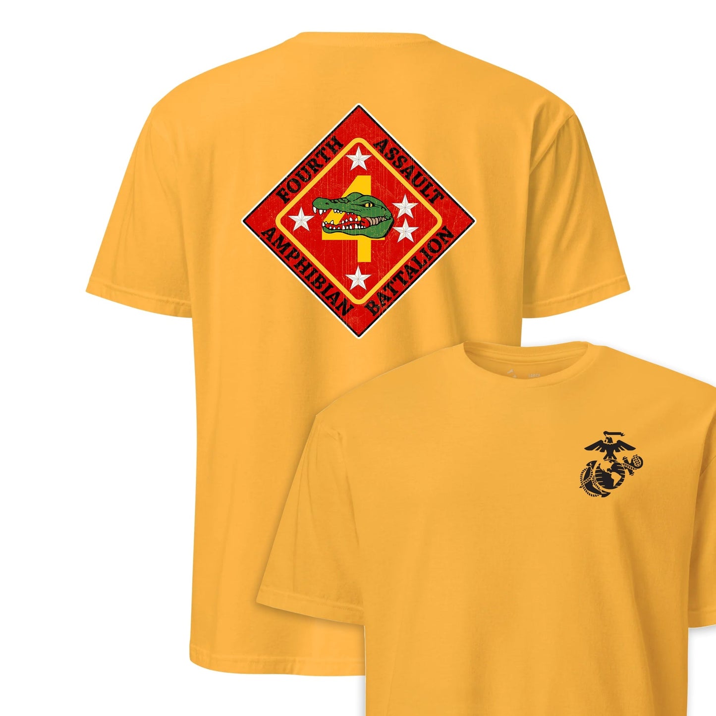 4th Assault Amphibian Battalion Back Print T-Shirt