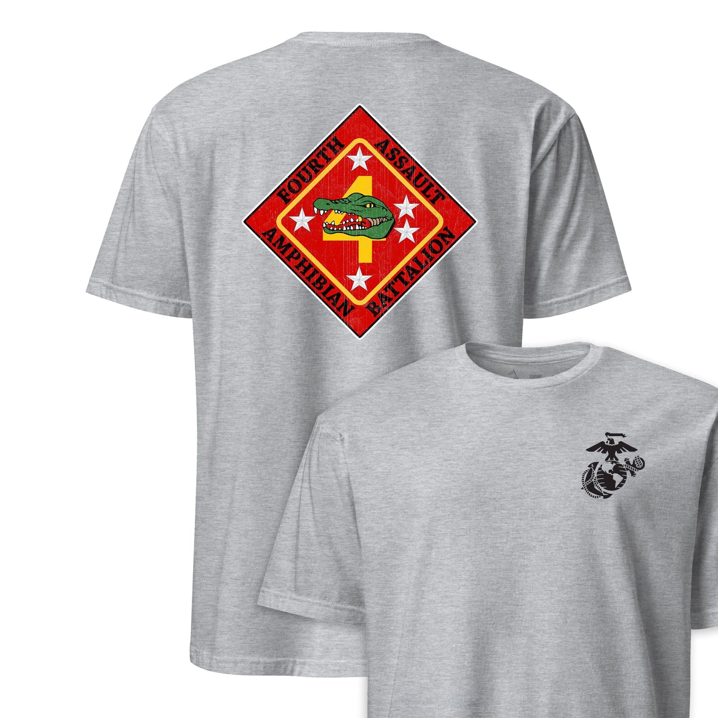 4th Assault Amphibian Battalion Back Print T-Shirt