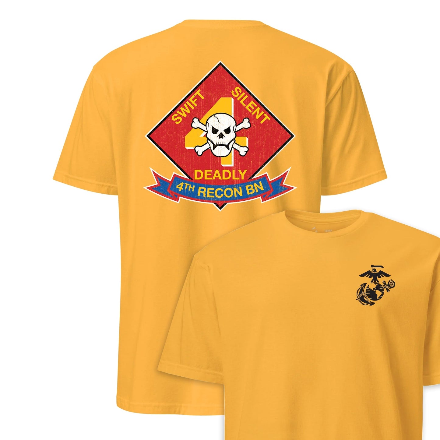 4th Recon Battalion Back Print T-Shirt