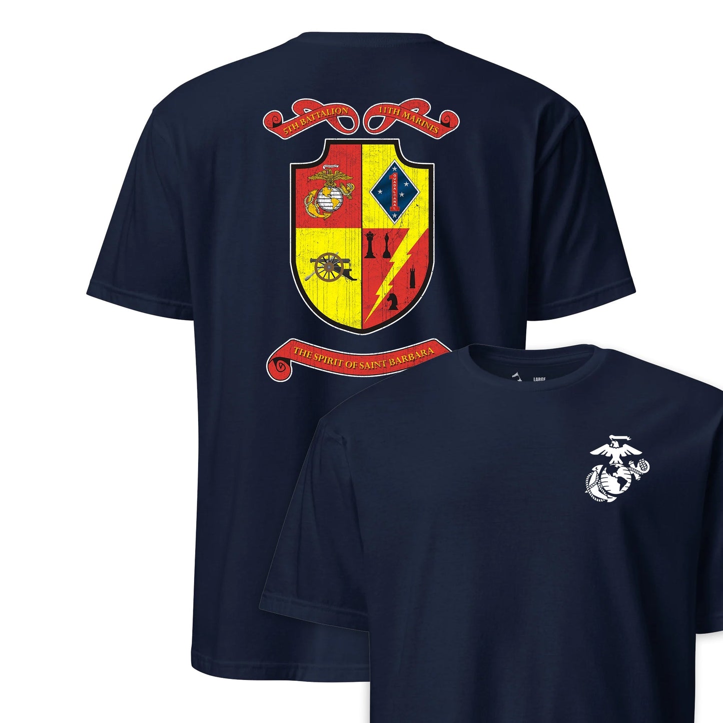 5th Battalion 11th Marines Back Print T-Shirt