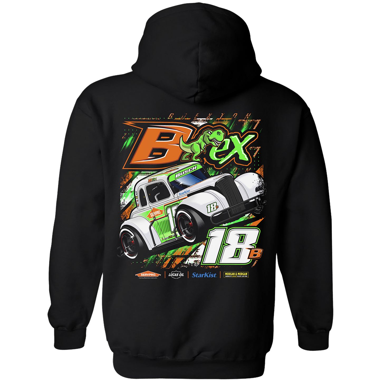 BREXTON BUSCH #18B BLACK LEGEND HOODIE