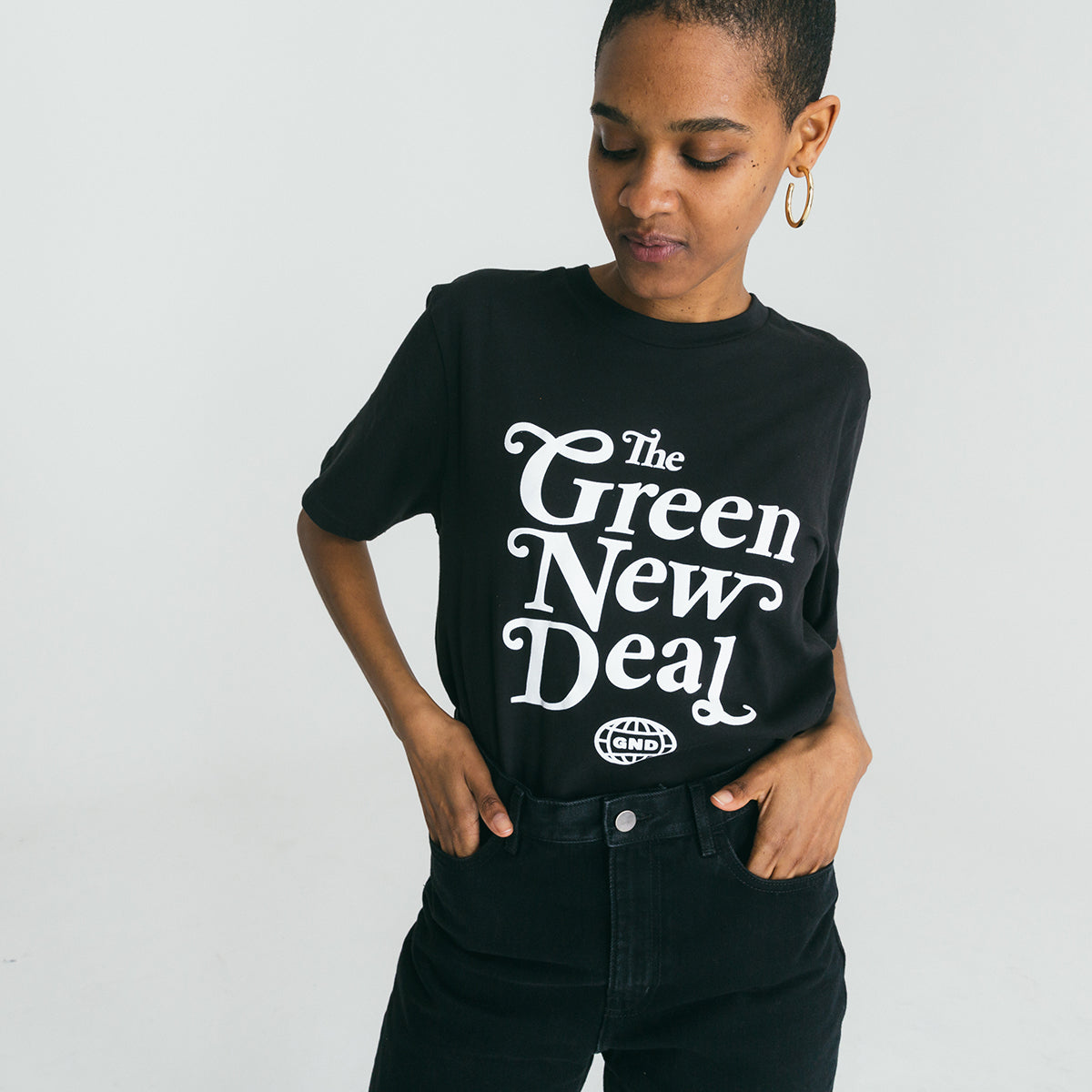 Black Green New Deal Tee