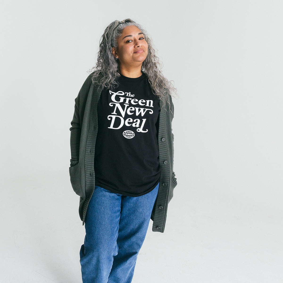 Black Green New Deal Tee