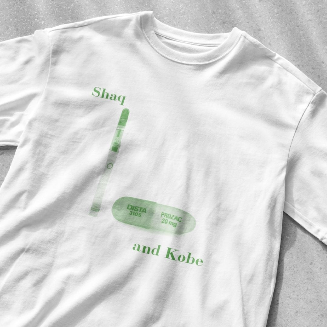 Shaq and Kobe Dab Pen and Prozac - Unisex Heavy Cotton Tee