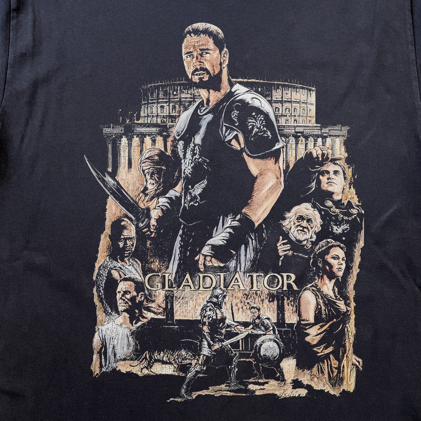 GLADIATOR MAXIMUS BLACK HEAVYWEIGHT T-SHIRT