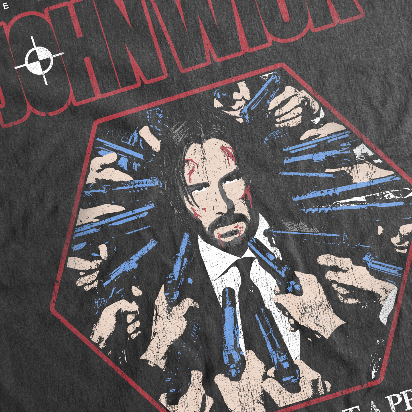 J0HN WICK HEAVYWEIGHT BLACK T-SHIRT