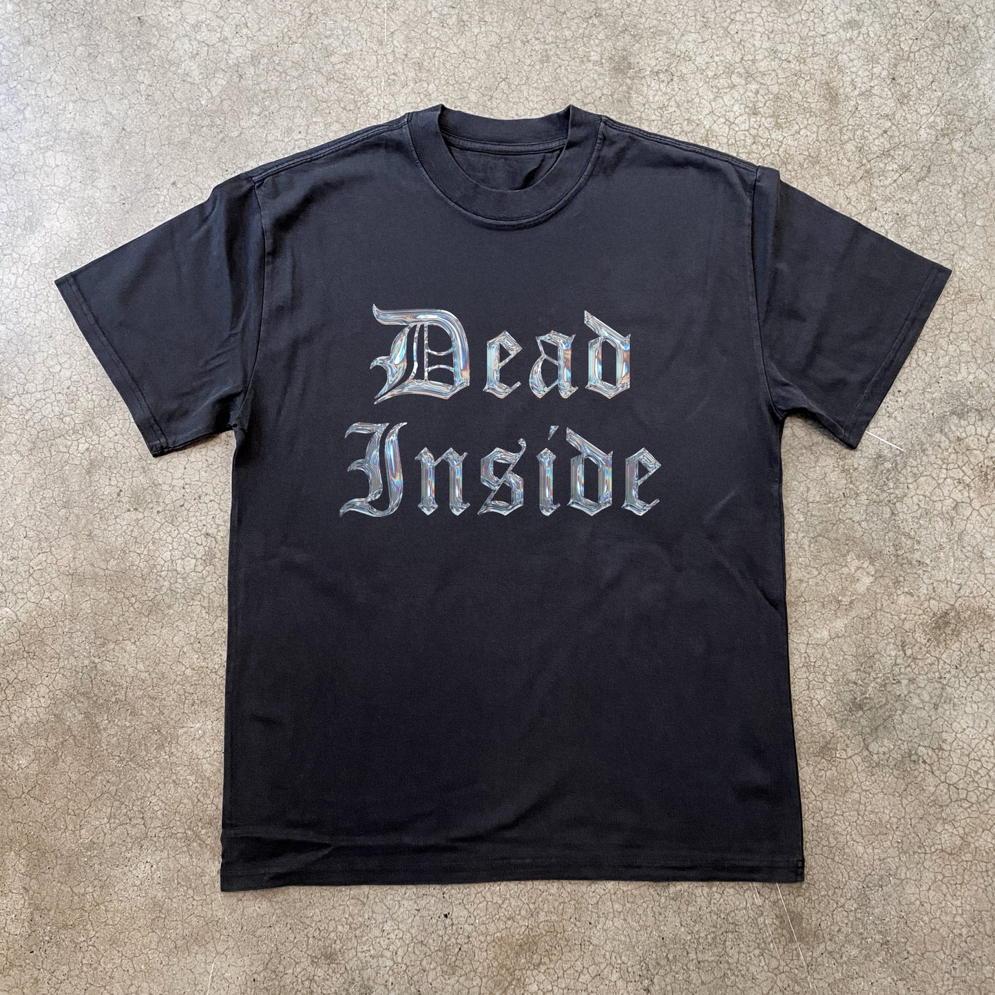 DEAD INSIDE  HEAVYWEIGHT BLACK T-SHIRT