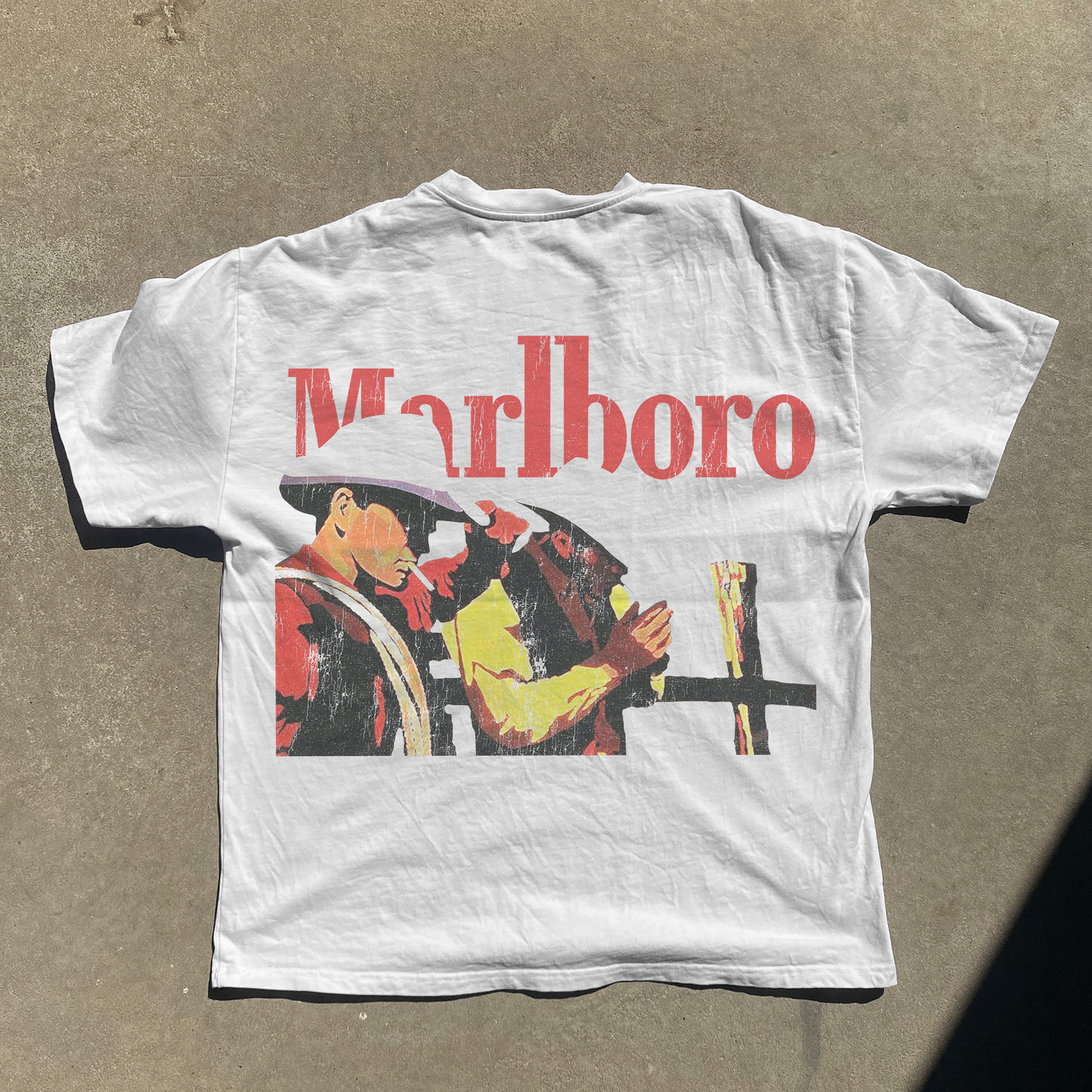 COWBOYS SMOKE HEAVYWEIGHT WHITE T-SHIRT